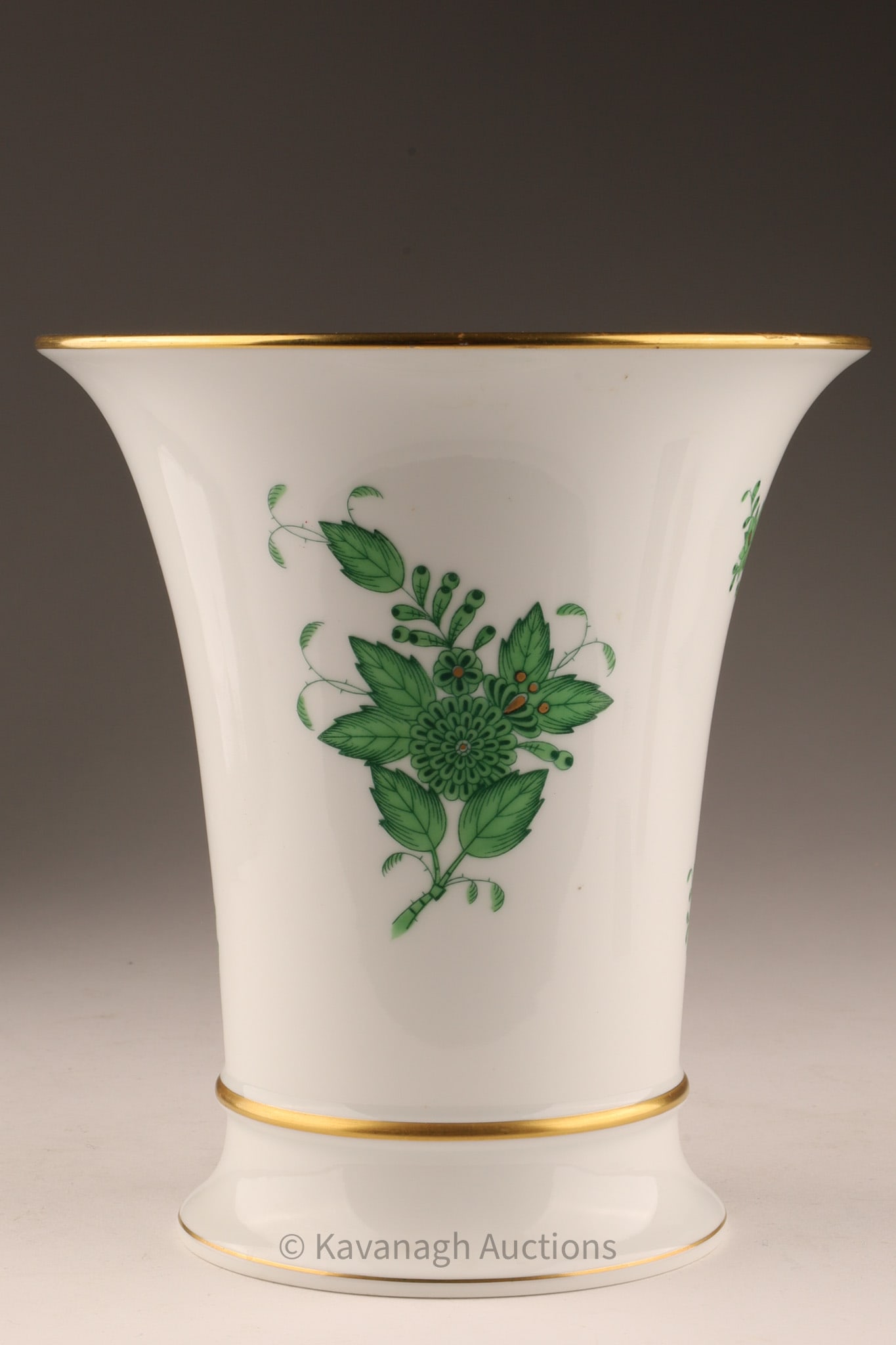 Herend Hungary Porcelain Vase Chinese Bouquet Green / Apponyi Green (1 of 6)