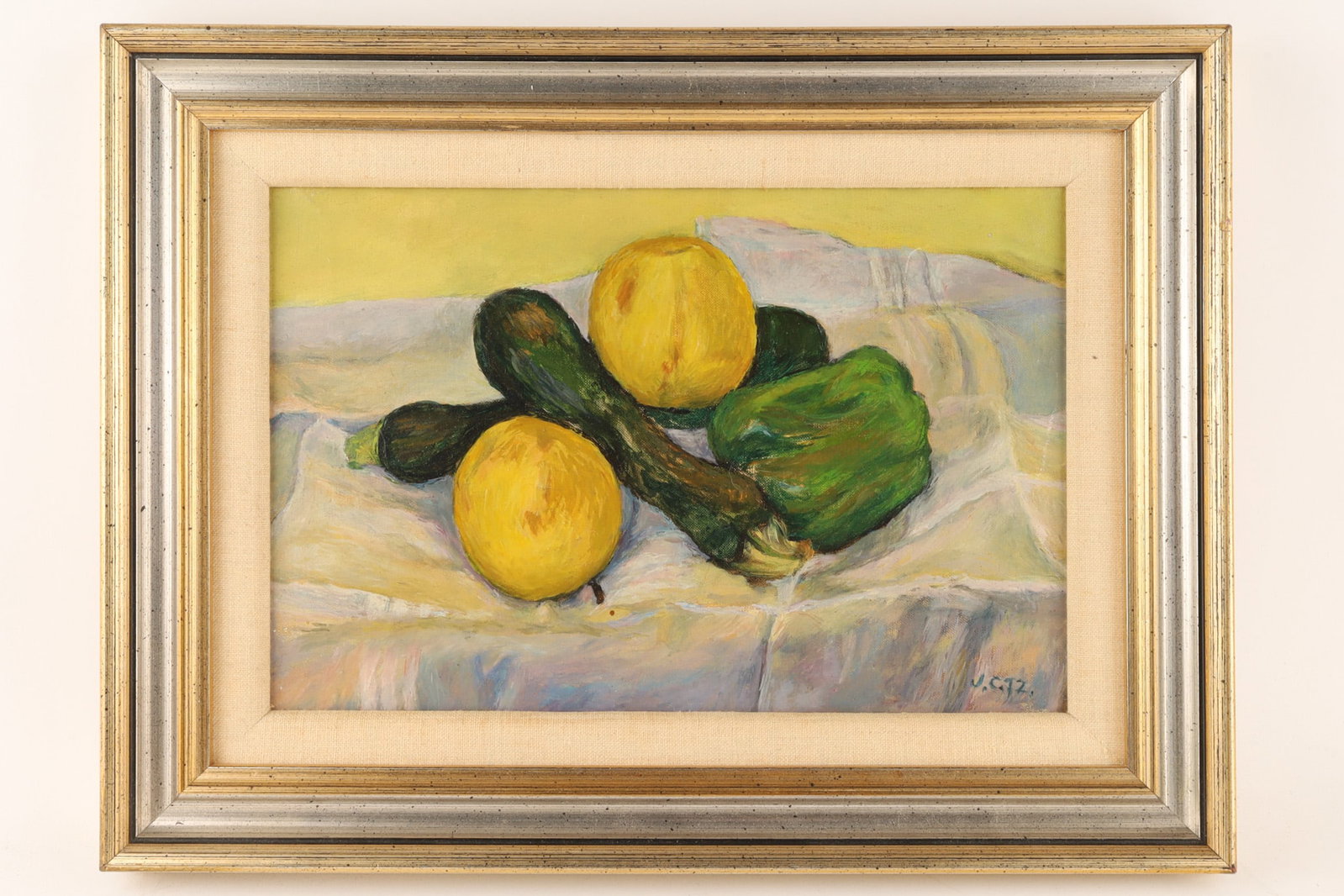 Jozef Czapski (Polish, 1896-1993) Kapizm Oil on Canvas, Still Life with Fruits and Vegetables (1 of 6)