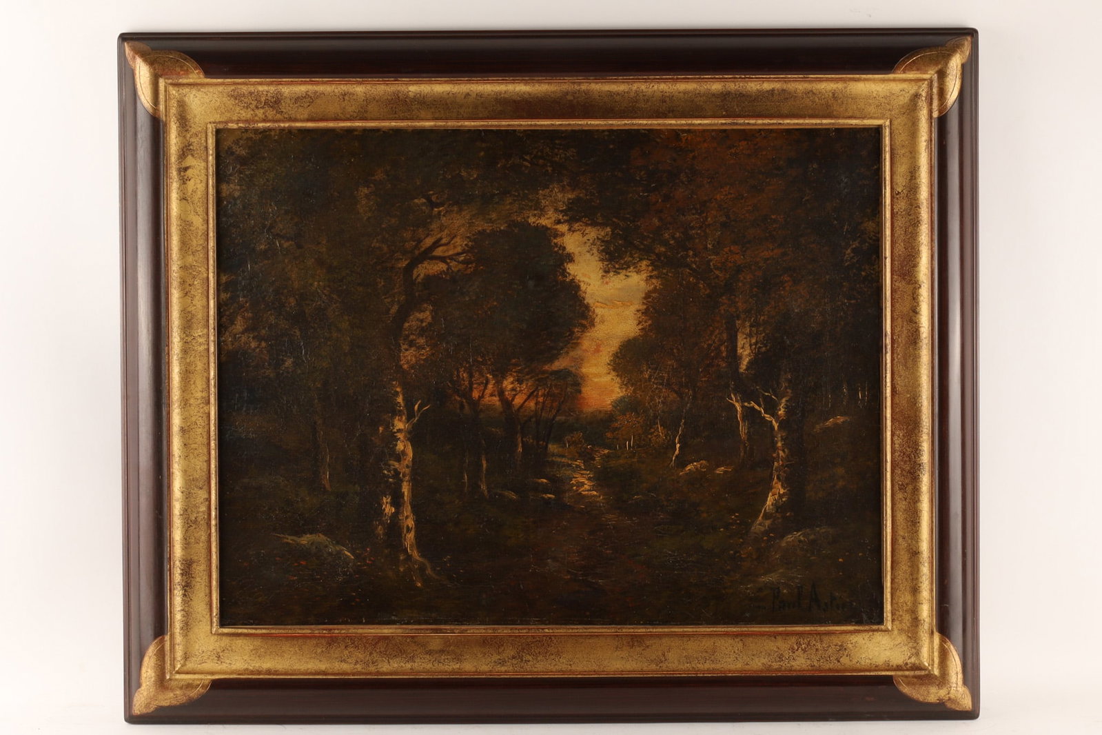 Paul Astier 19th C French Barbizon Landscape Oil Painting on Canvas (1 of 10)