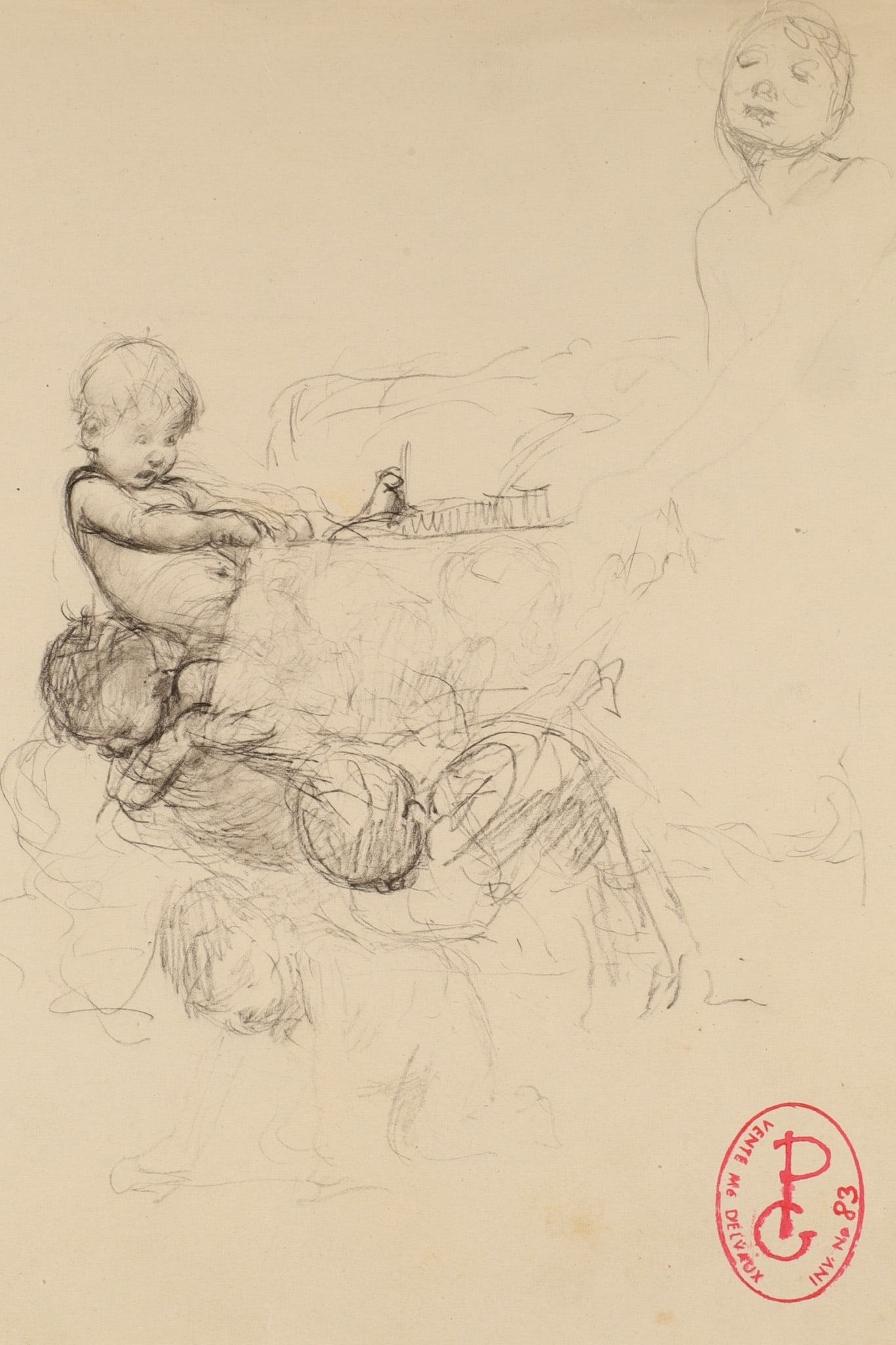Georges Picard (French, 1857-1946) Drawing Children Study (1 of 6)
