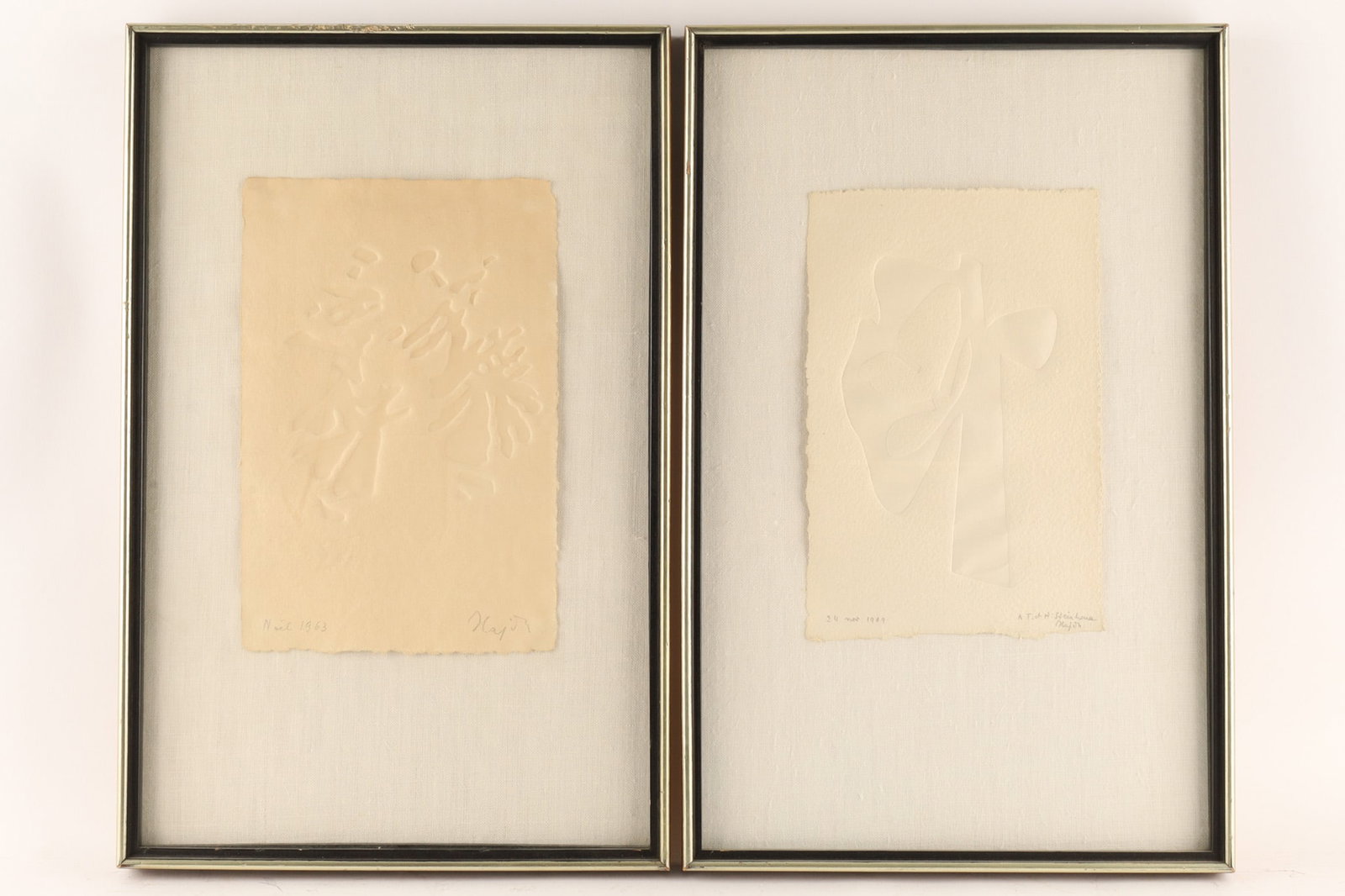 Etienne Hajdu (Hungarian/French, 1907-1996) Pair of Embossed Prints or Estampilles (1 of 7)