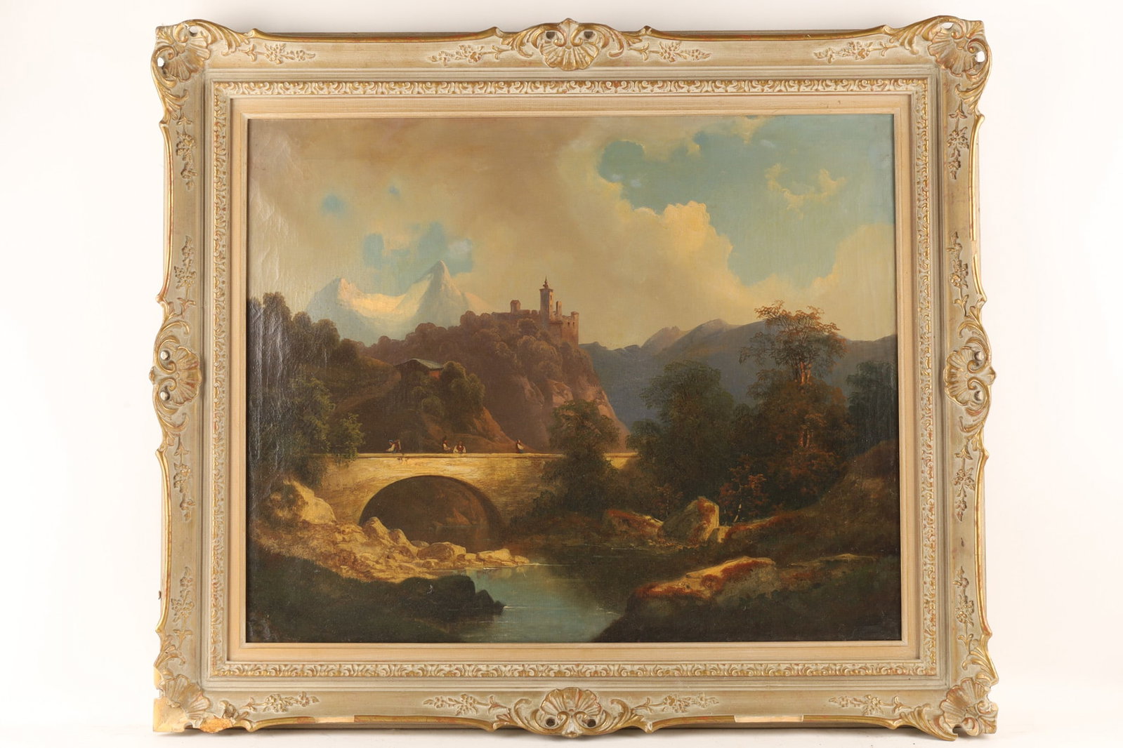 Ferdinand Lepie (Czech, 1824-1883) Large Alpine Scenic Landscape (1 of 9)