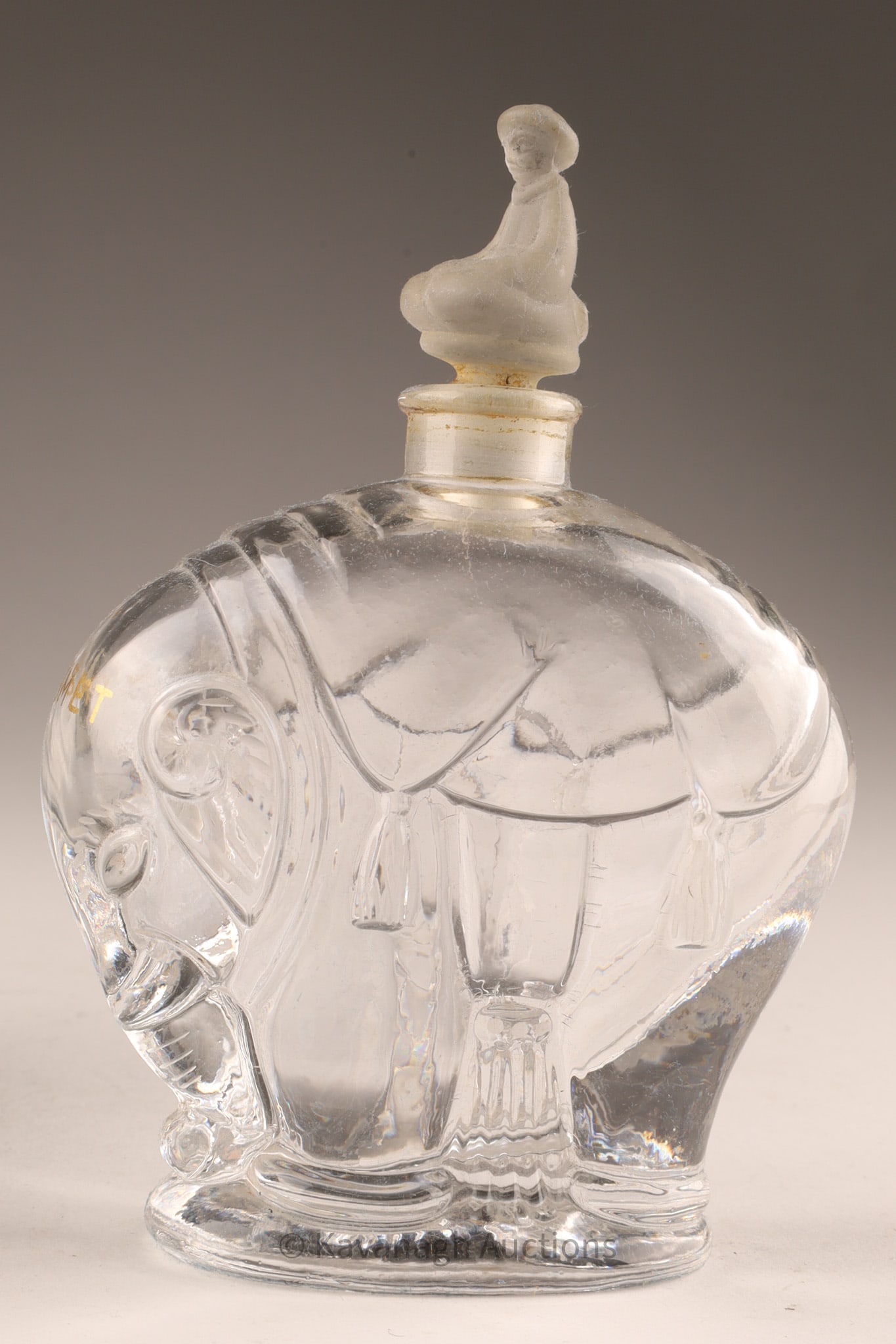 Baccarat for Lubin “Kismet?? Figural Crystal Perfume Bottle, Elephant Form, ca. 1921 - 2
