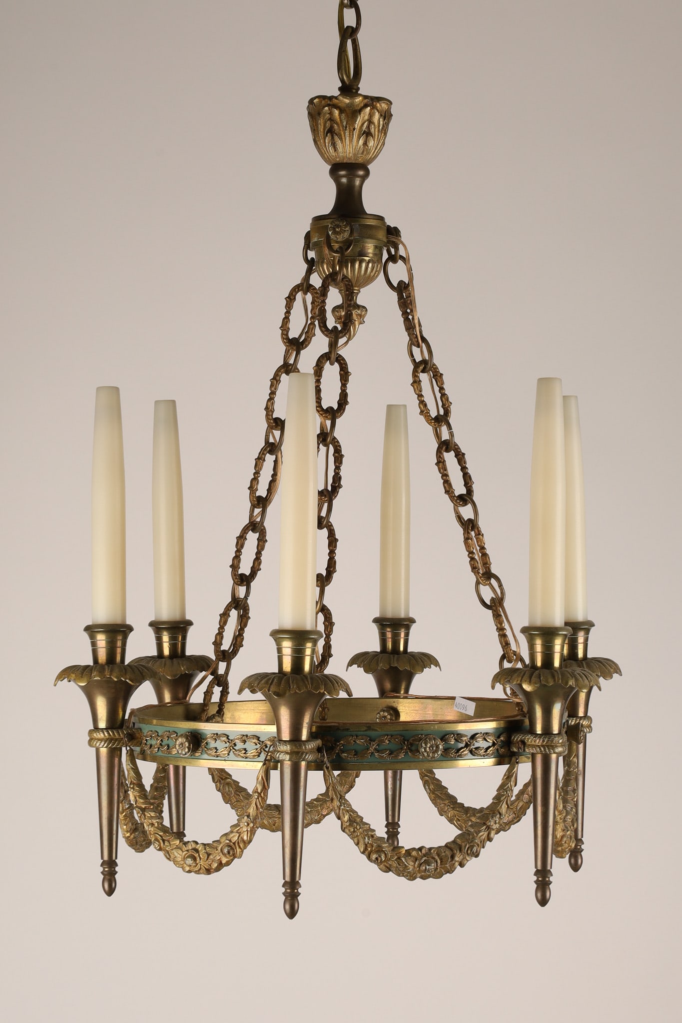 Antique French 19th C Louis XVI Style Ceiling Chandelier (1 of 5)