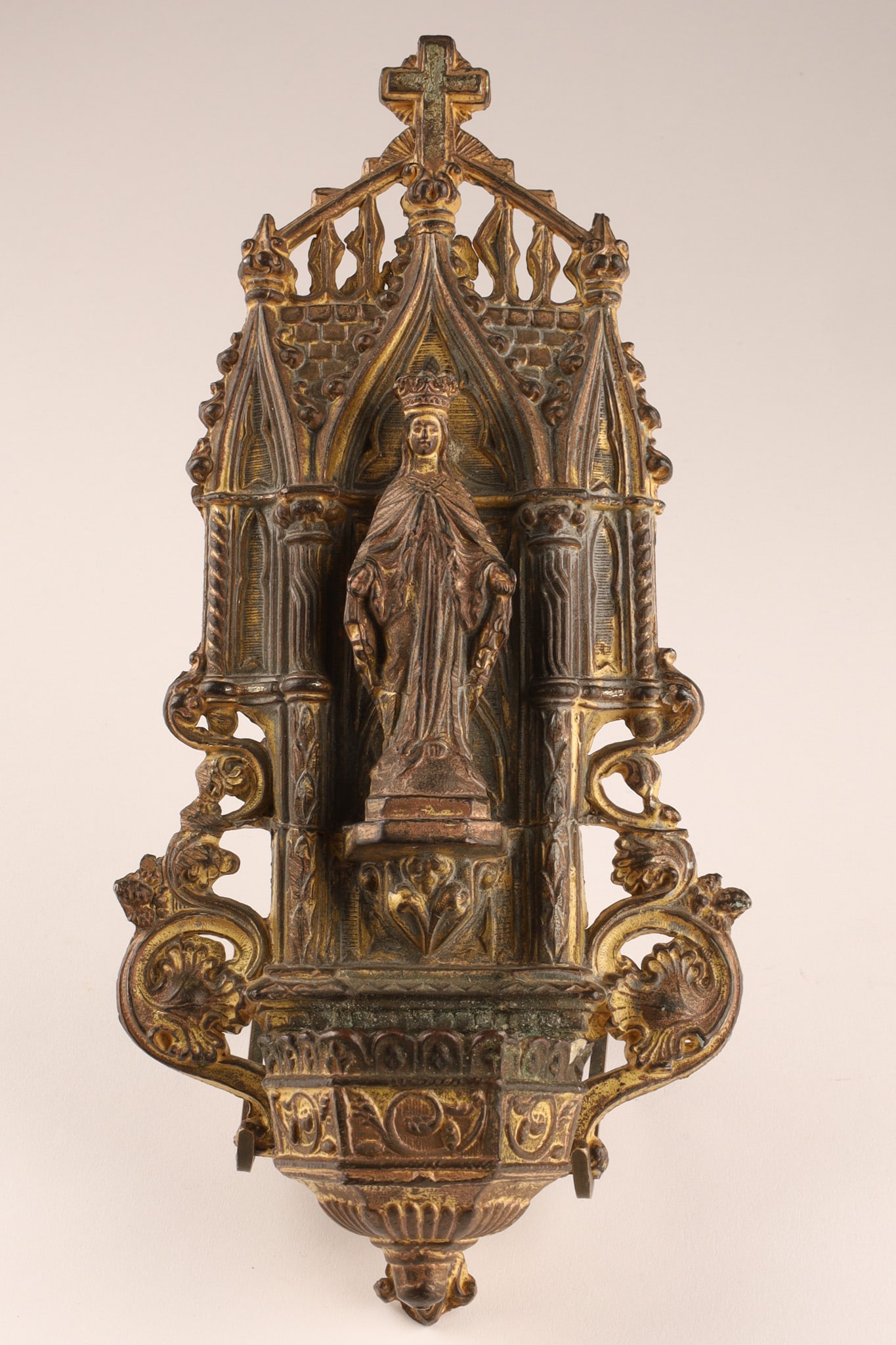 Antique Gothic Gilded Holy Water Font (1 of 6)