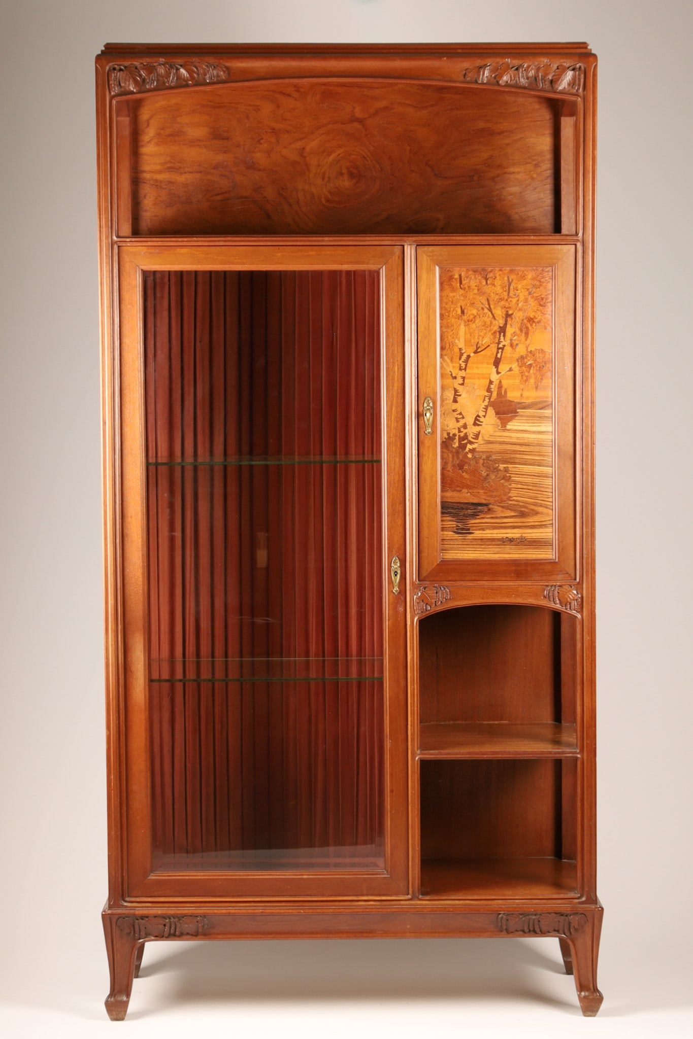 Louis Majorelle Art Nouveau Marquetry Vitrine Display Cabinet (1 of 10)