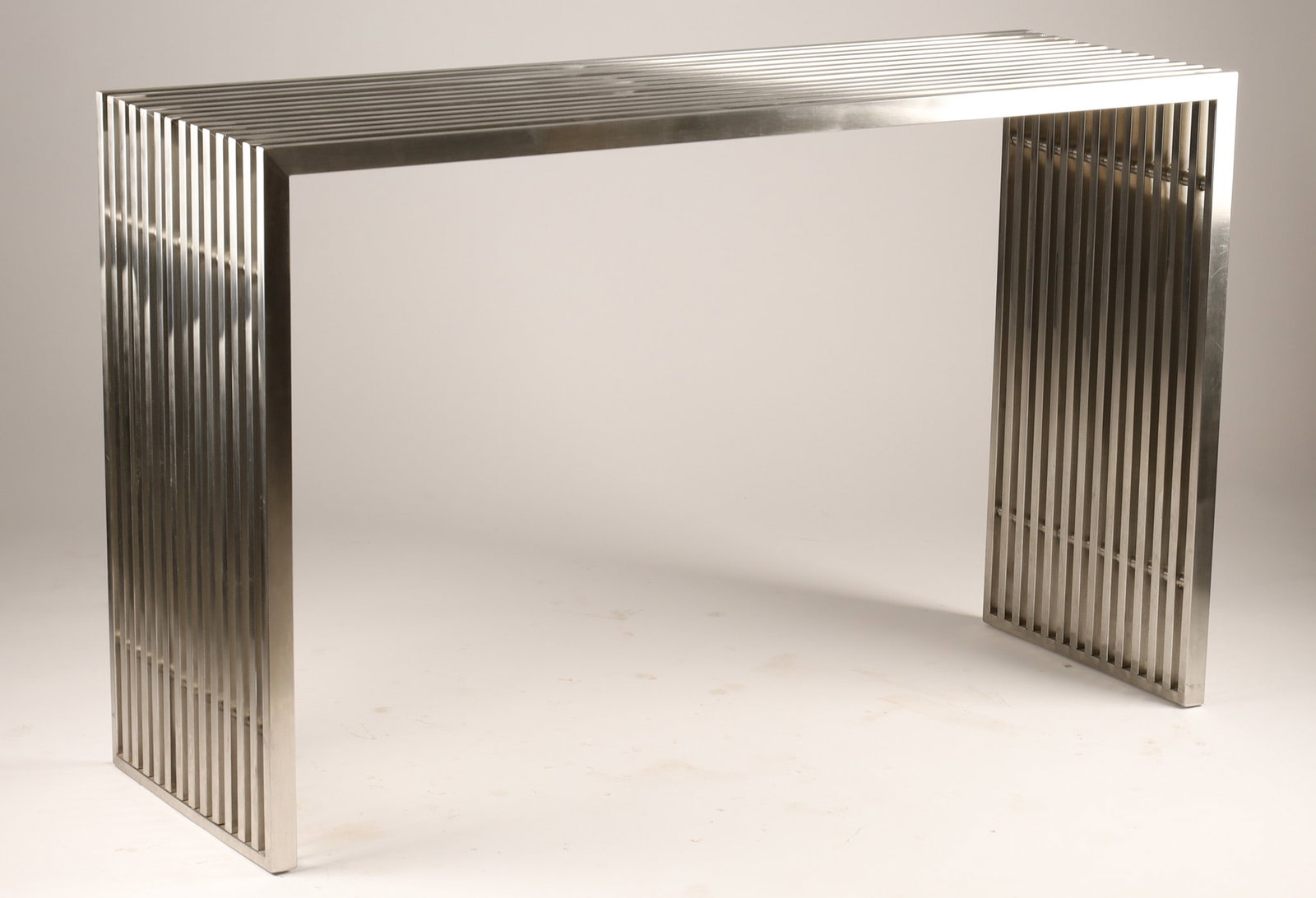 Vintage Post Modern Stainless Steel Console or Sofa Table (1 of 6)