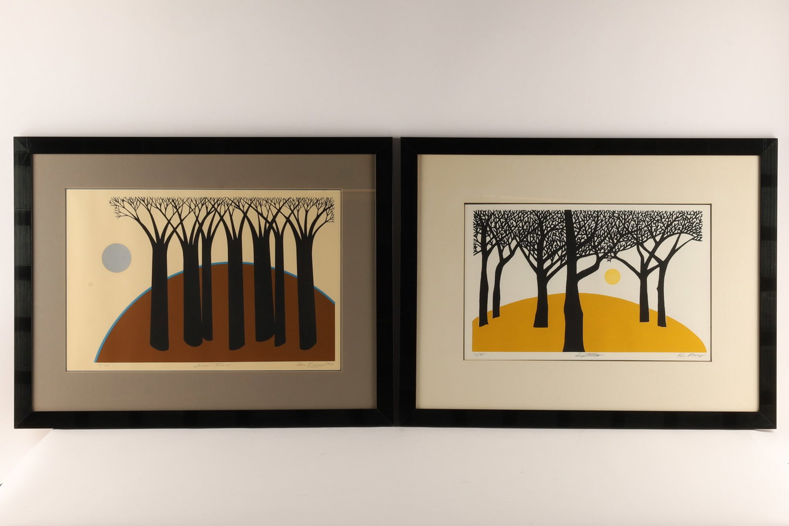 Ken Perry (American, 20th C) Two Pop Art Lithographs of Trees (1 of 11)