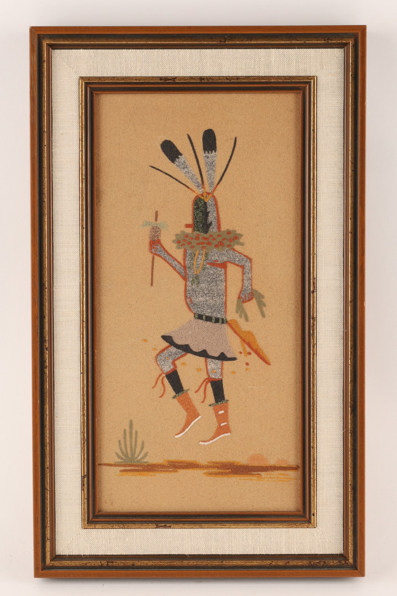 Navajo Sand Painting of a Ceremonial Yeibichai Dancer (1 of 5)