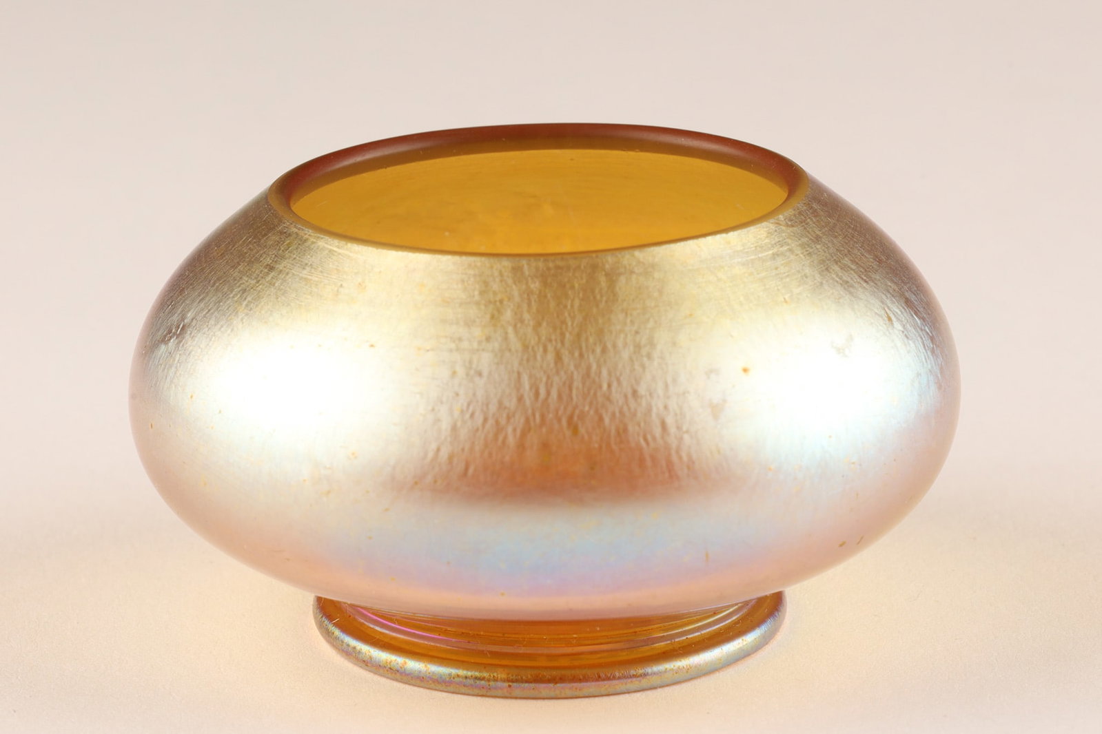 Antique Louis Comfort Tiffany Iridescent Art Glass Favrile Salt Cellar (1 of 7)