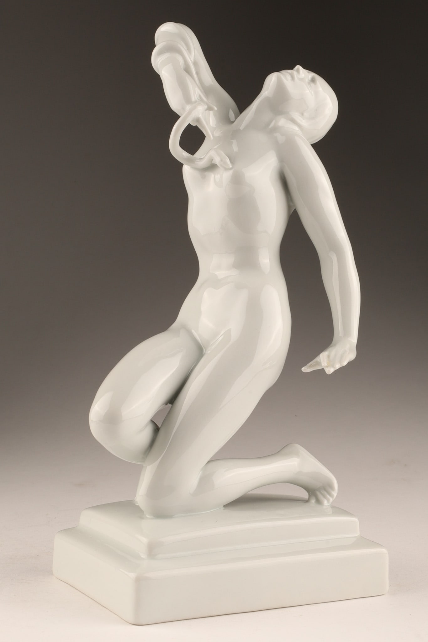 Art Deco Herend Blanc de Chine Figurine The Death of Cleopatra by Szigethy Nagy Istvan (1 of 9)