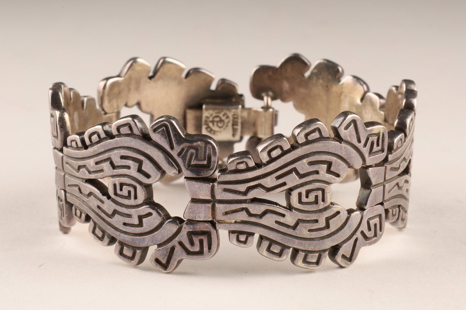 Mid-Century Taxco Pedro Castillo Sterling Silver Articulated Link Bracelet (1 of 7)