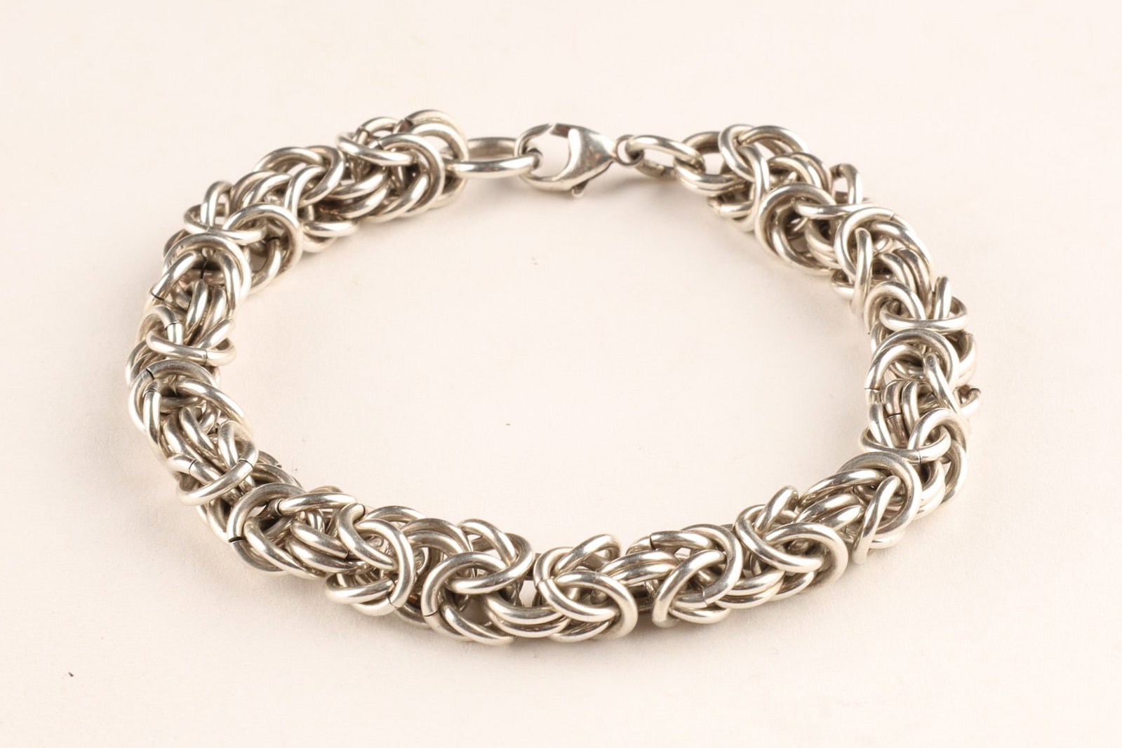 Sterling Silver Byzantine Link Bracelet (1 of 6)