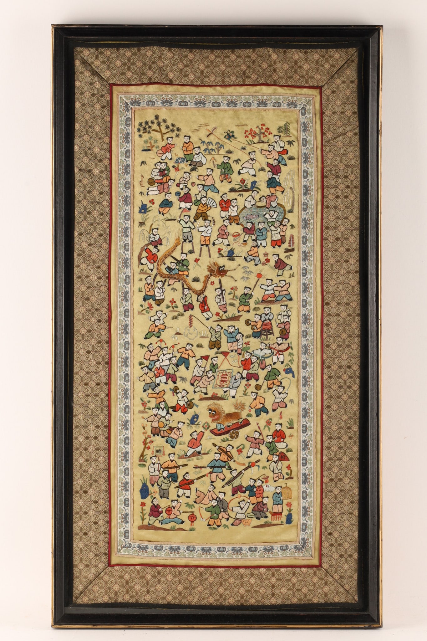 Chinese Silk Embroidered Tapestry 100 Children at Play (1 of 5)