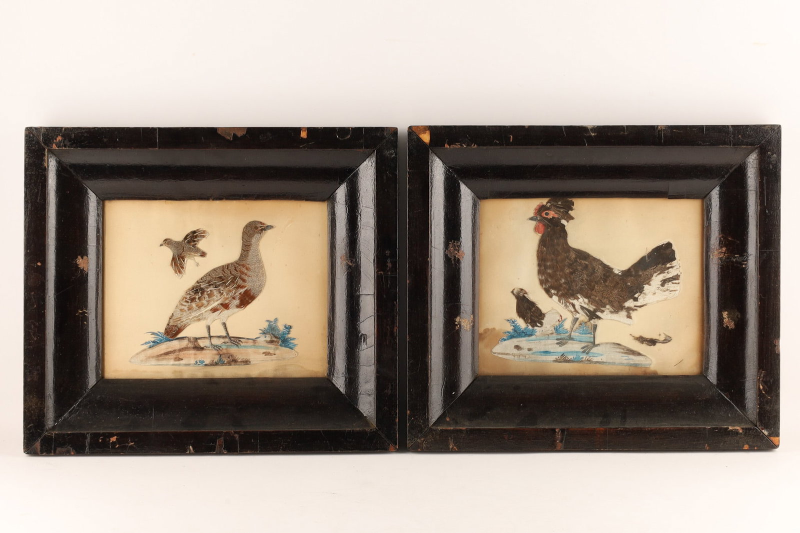 19th C Folk Art Collage Feather Pictures / Federbilder (1 of 7)