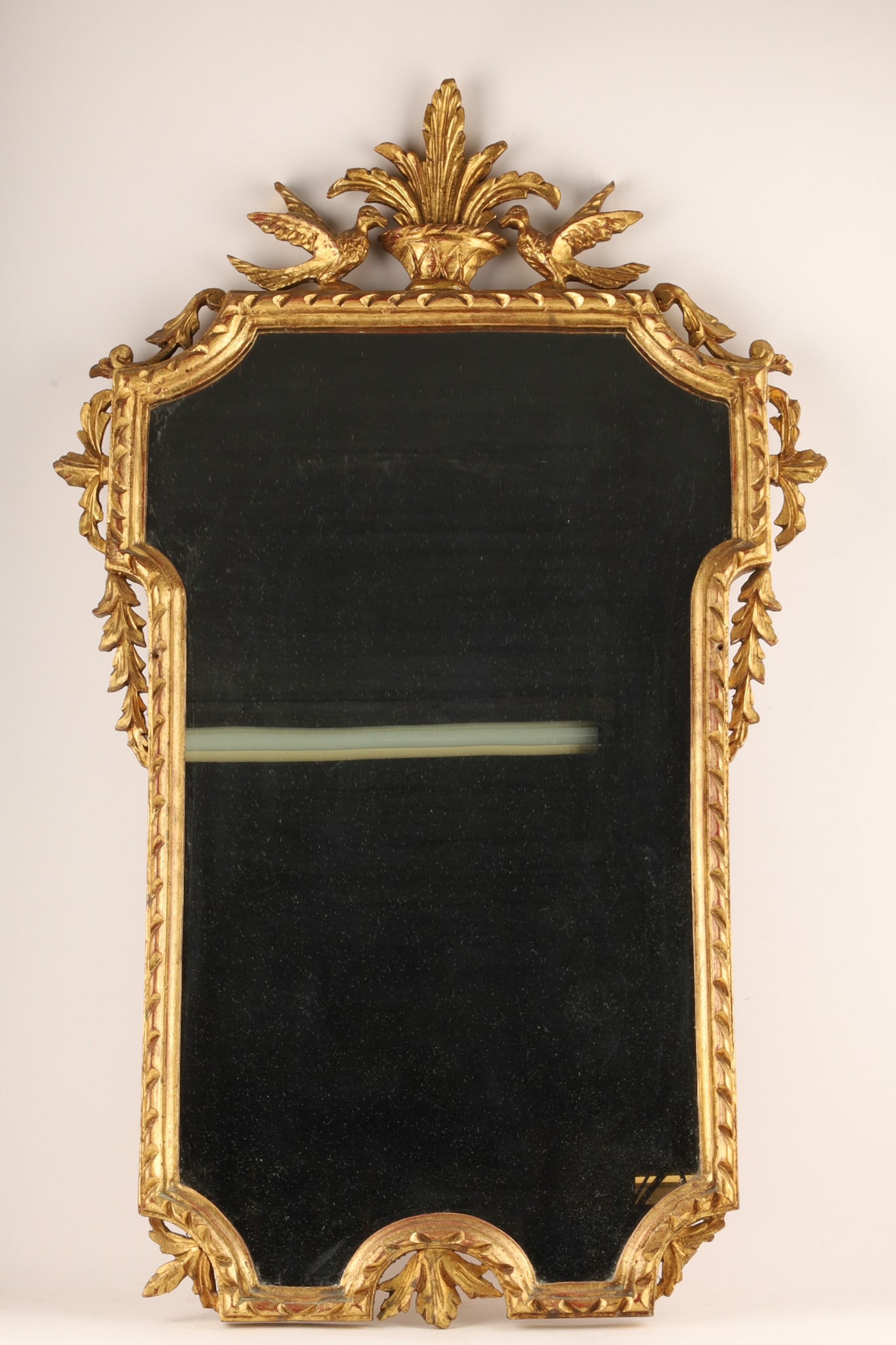 Italian Gilt Carved Wood Wall Mirror or Trumeau Mirror (1 of 8)