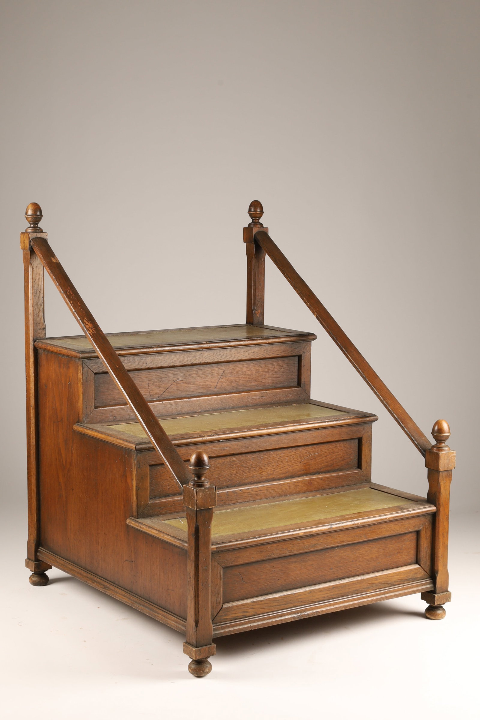 Antique English Regency Style Three Step Library Staircase (1 of 6)