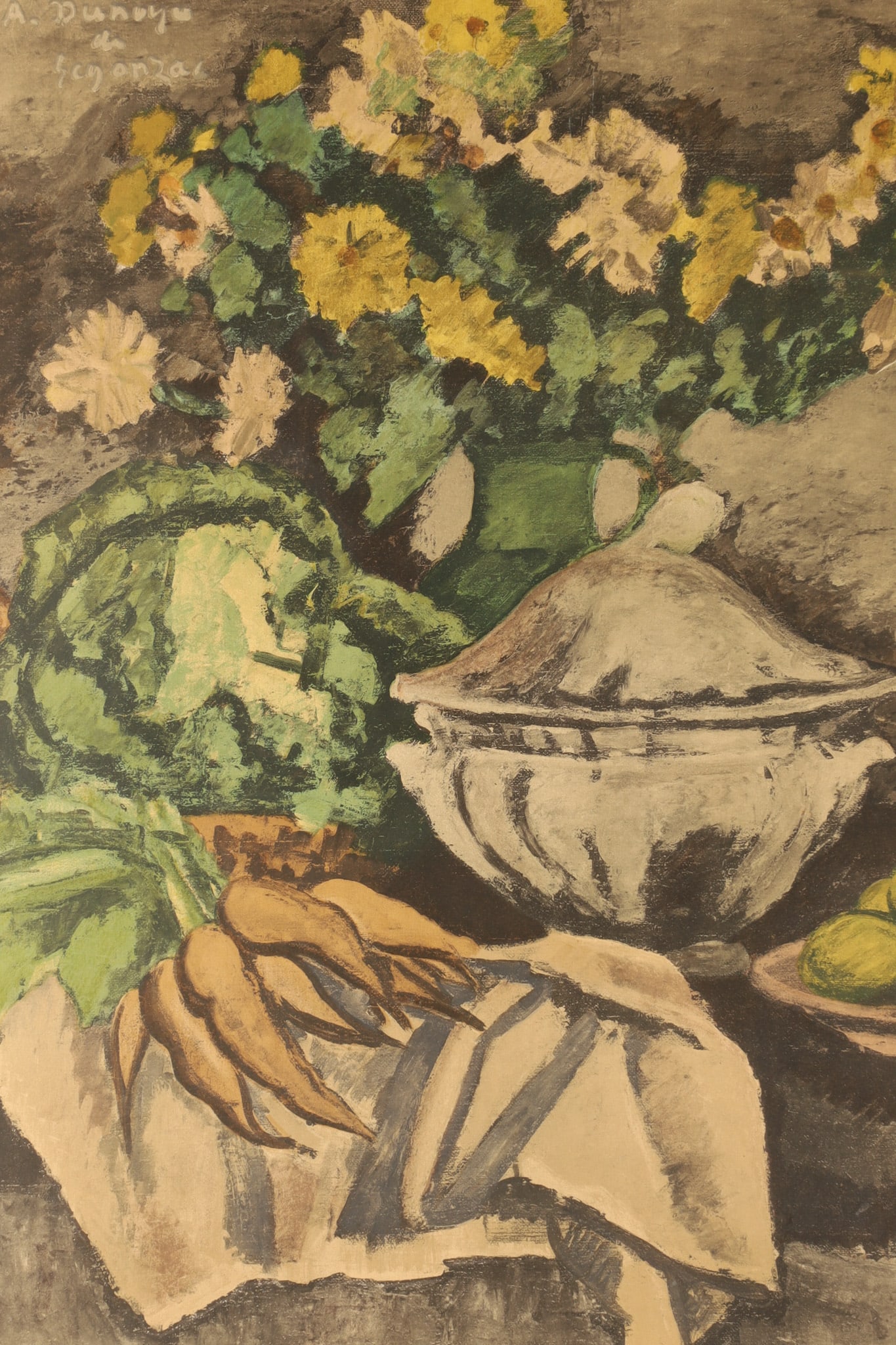Andre Dunoyer de Segonzac (1884-1974) Lithograph Still Life, Soup Tureen of Moustiers (1 of 6)