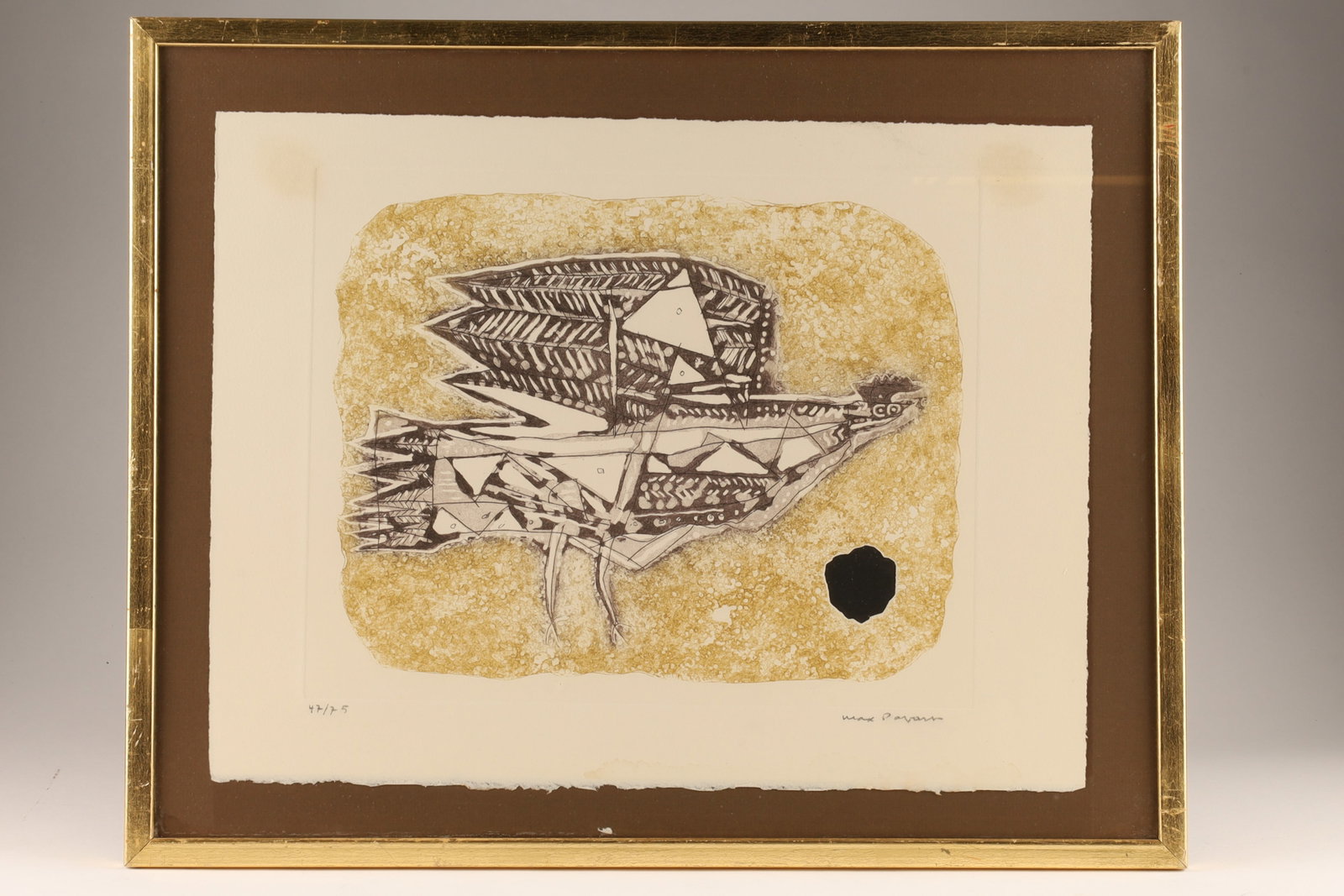 Max Papart (French, 1911-1994) Etching with Aquatint, Oiseau Azeque (1 of 6)