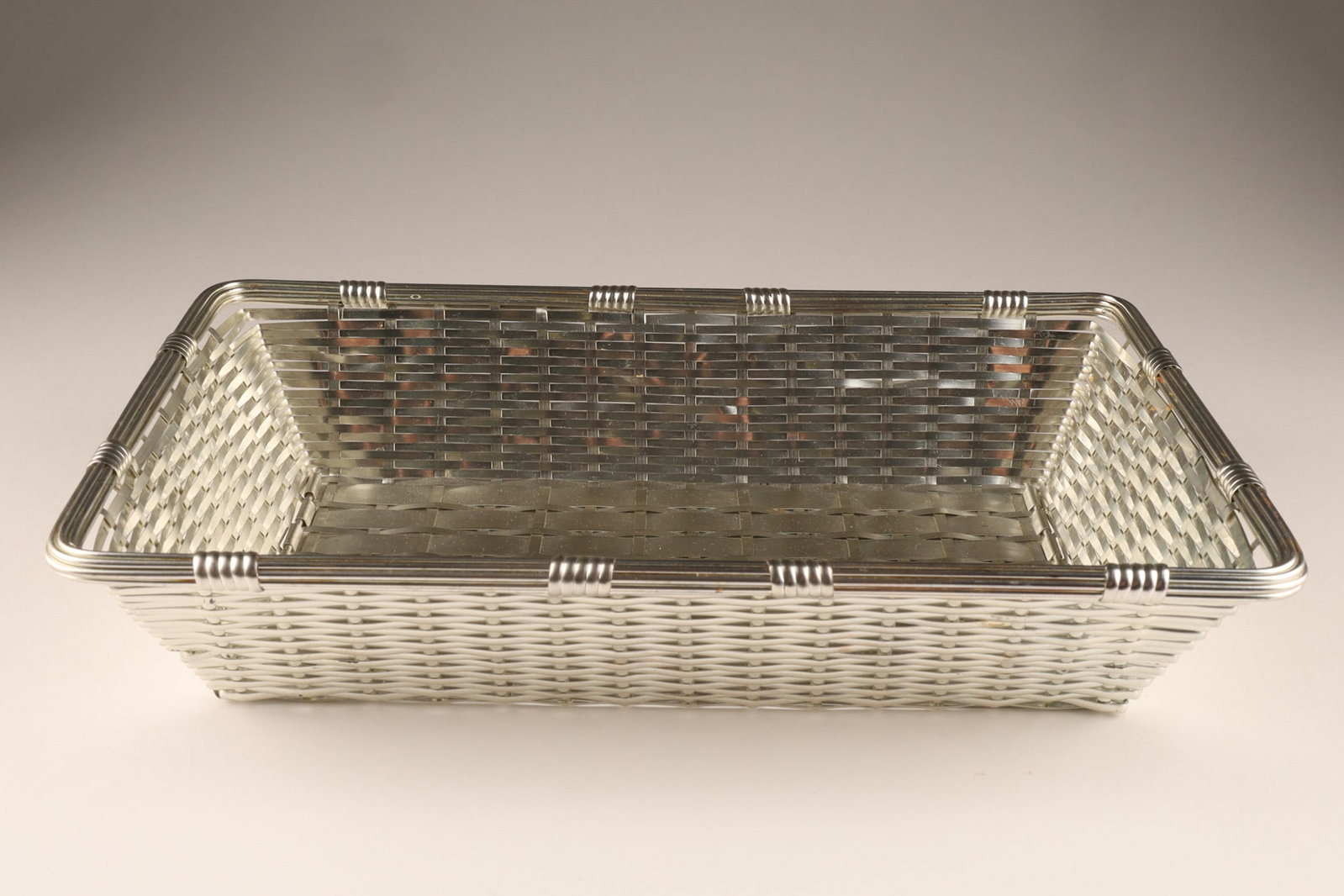 Christofle Gallia Line French Silverplate Woven Basket (1 of 7)