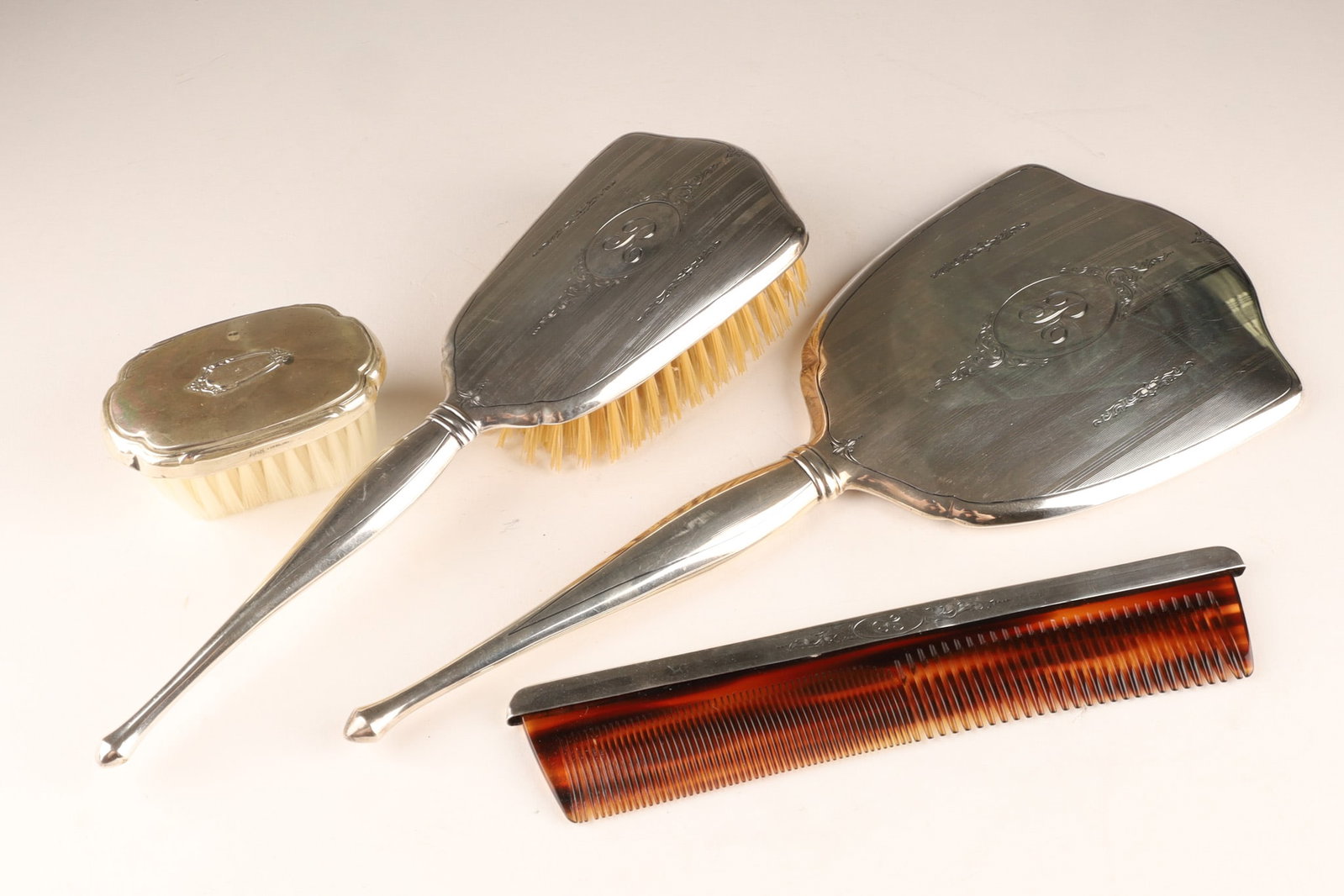 Antique Art Deco Sterling Silver Dresser Set (1 of 7)