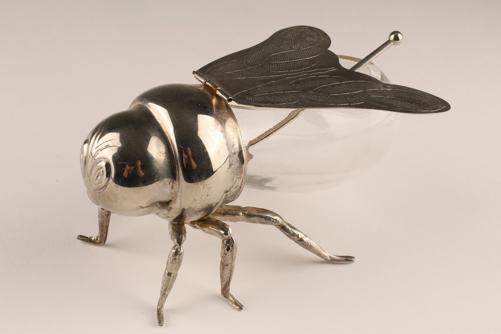 Godinger Silver Art Company Bee Honey Jar with Dipper (1 of 7)