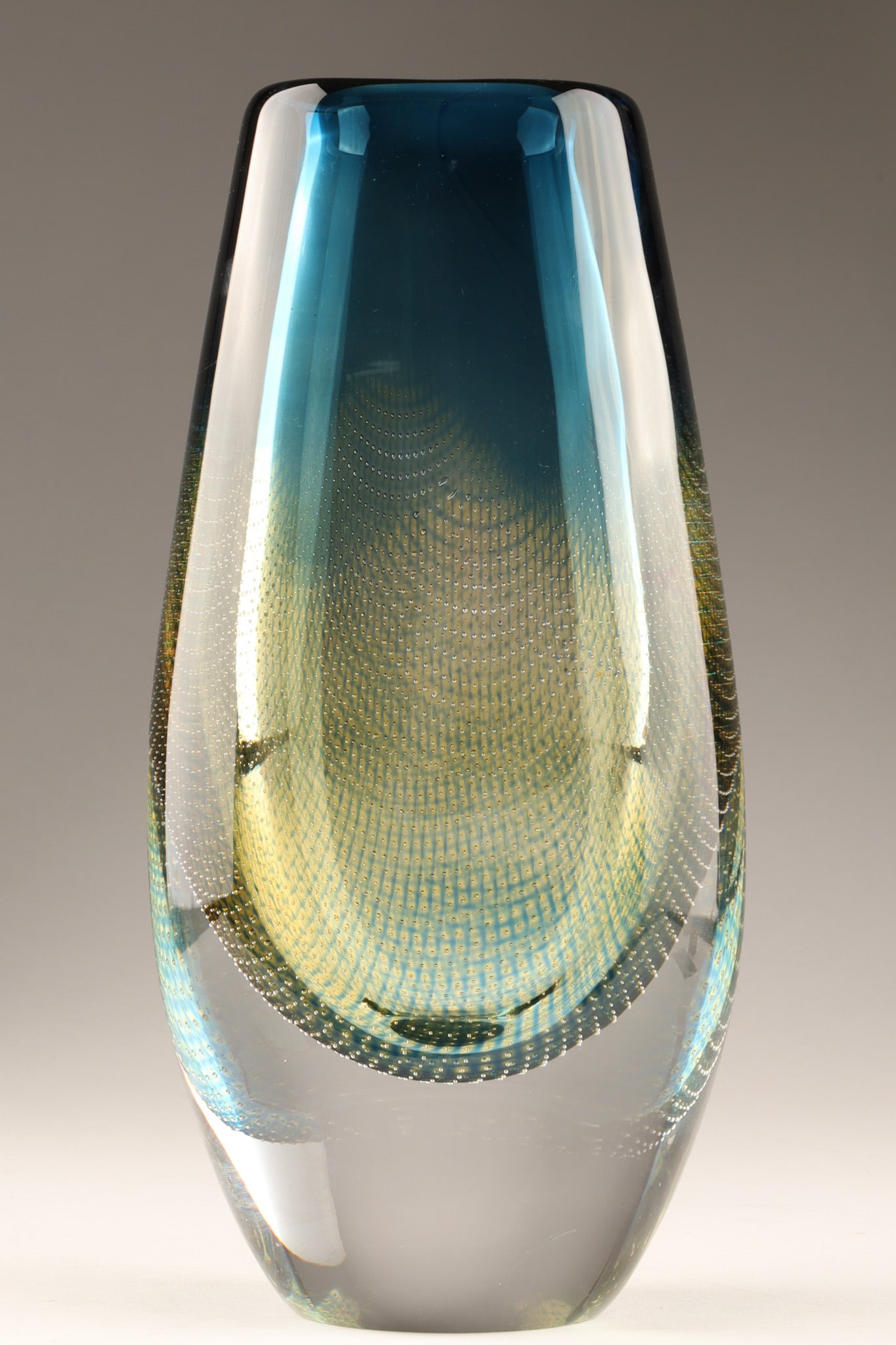 Rare 1950s Sven Palmqvist for Orrefors Kraka Art Glass Vase Signed and Numbered (1 of 7)