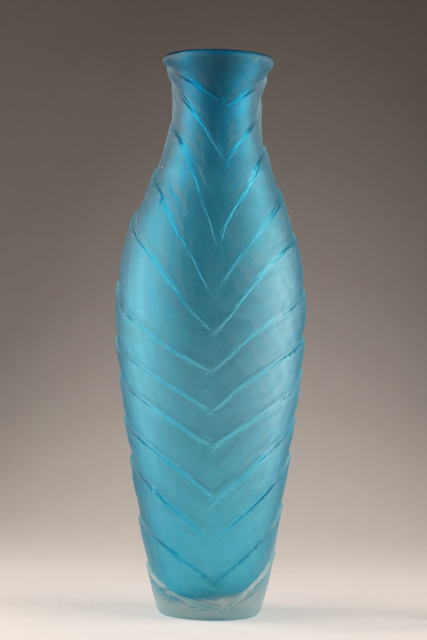 Brad Copping (Canadian, b. 1961) Blown Textured Studio Art Glass Vase, Blue (1 of 8)