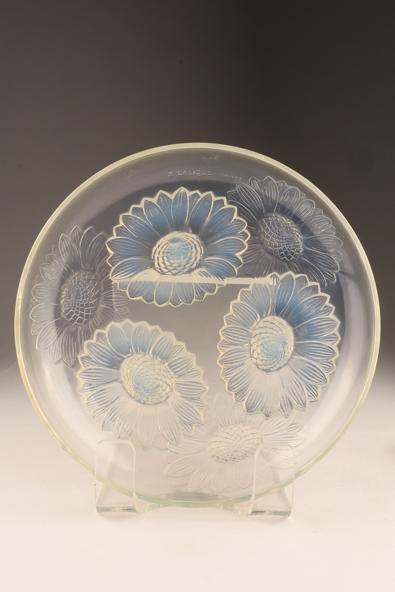 Rene Lalique Art Glass Vernon Sunflowers Opalescent Bowl c.1928 (1 of 10)