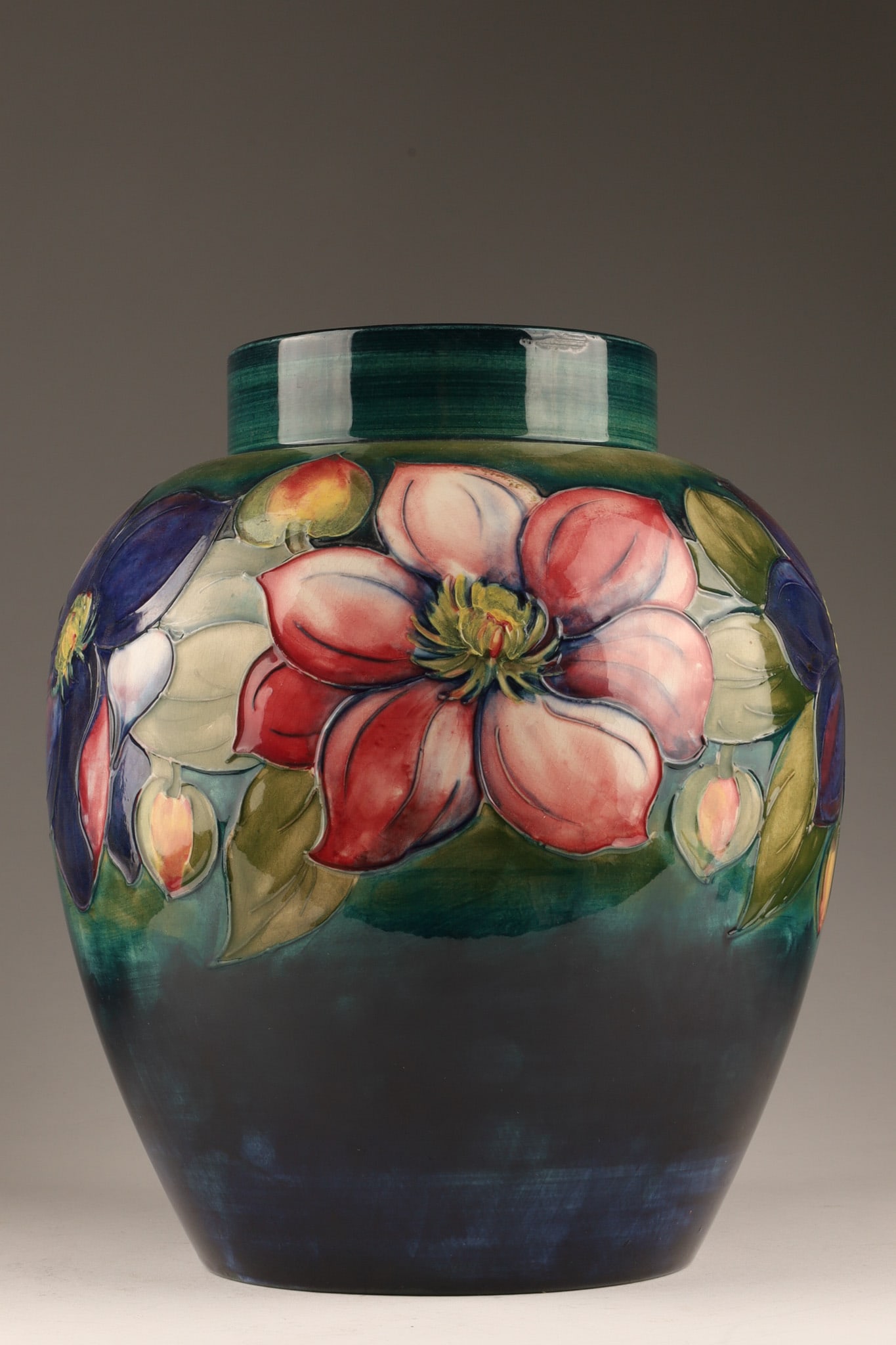 Moorcroft England Art Pottery Vase Clematis Pattern (1 of 10)