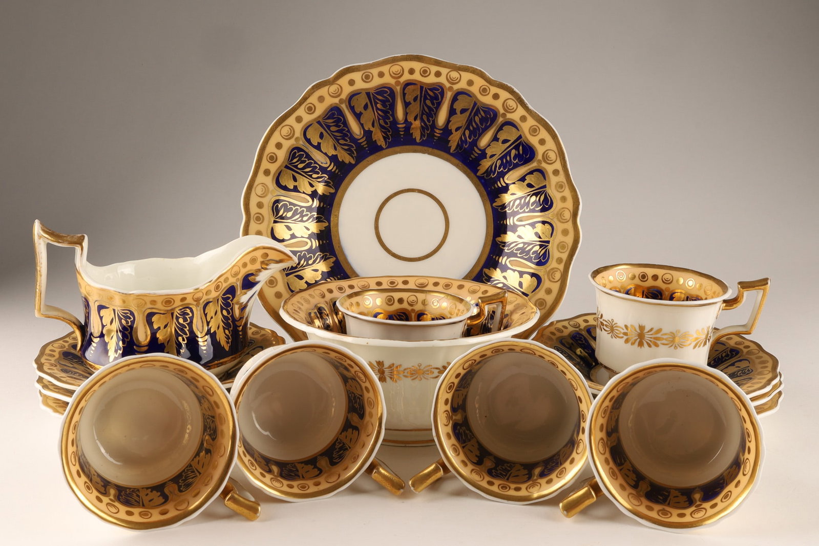 Antique 19th C. Ridgway Porcelain Partial Tea Service - Pattern 2/1082 (1 of 12)