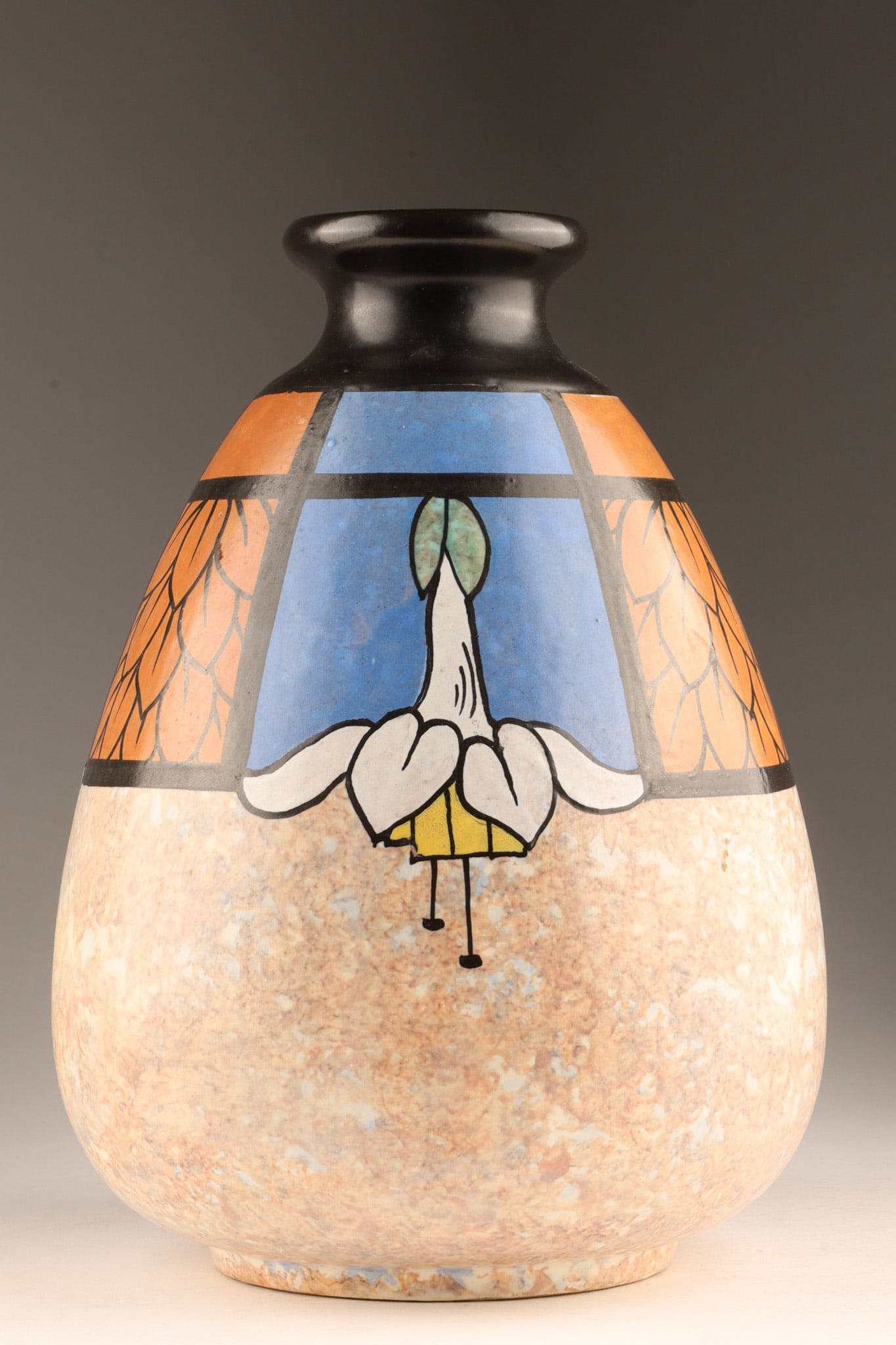 Belgian Art Deco Pottery Vase, Signed Antoine Dubois c.1930 (1 of 7)