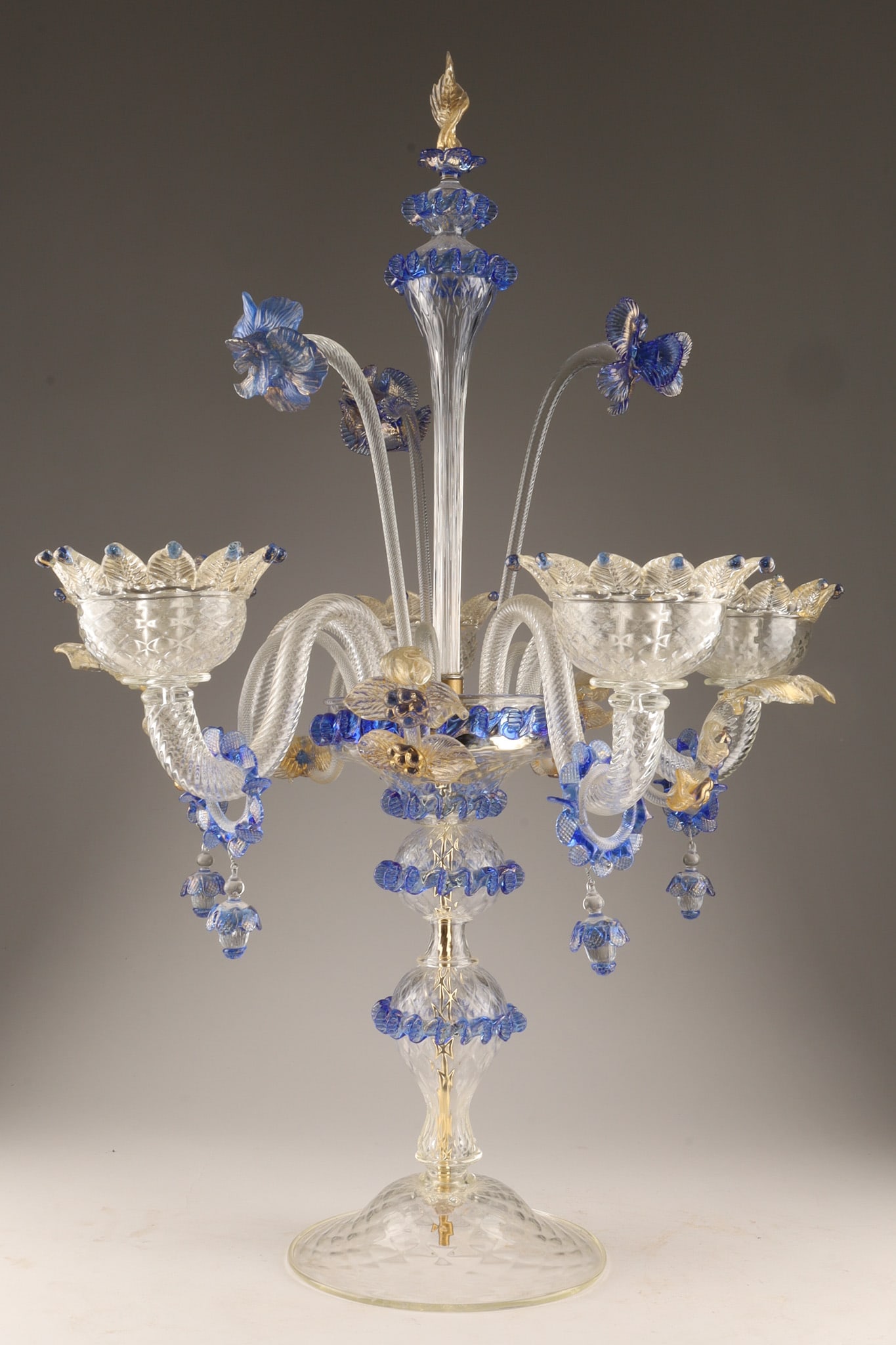 MCM Italian Fine Hand-Blown Murano Glass Table Candelabra (1 of 15)