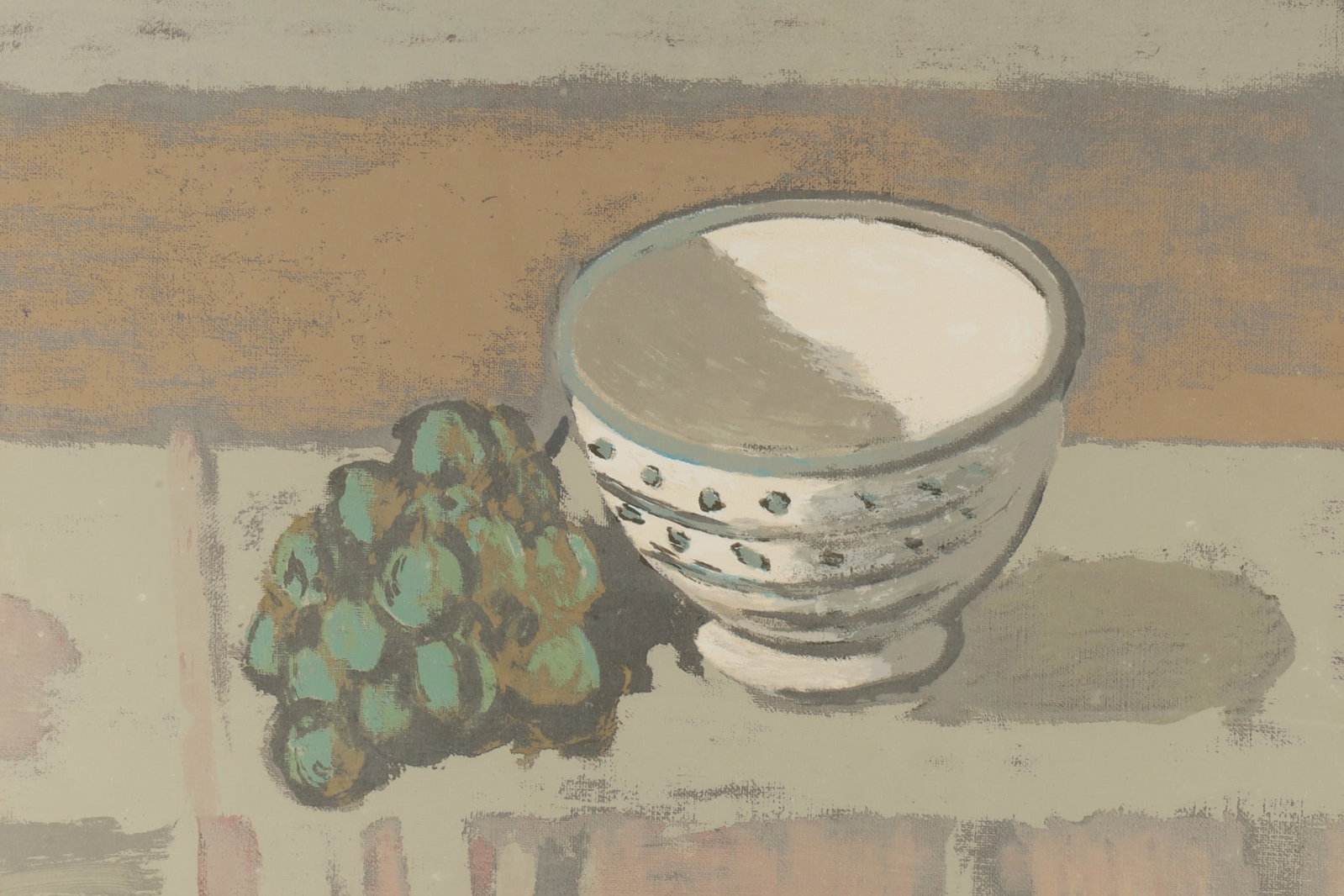 Stanley Morel Cosgrove, RCA (Canadian, 1911-2002) Still Life Grapes, Colour Etching Signed: Stanley Morel Cosgrove, RCA (Canadian, 1911-2002) Still Life Grapes, Colour Etching Signed and numbered 46/100 in pencil along the lower margin, Image size measures 13 x 16 in. sight (approx.),