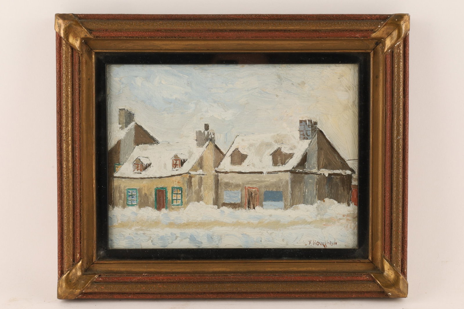 Frank Houghton (Canadian, fl. 1891-1925) Oil on Panel, Houses, Old Montreal 1910 (1 of 7)
