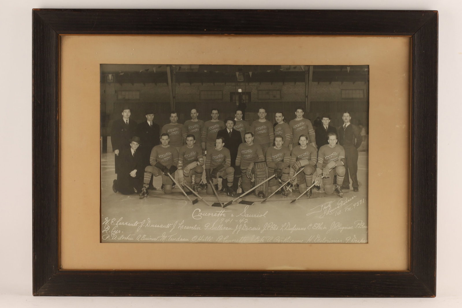 Montreal Couvrette et Sauriol Ltee 1941-1942 Metropolitan Hockey League Team Photograph (1 of 5)