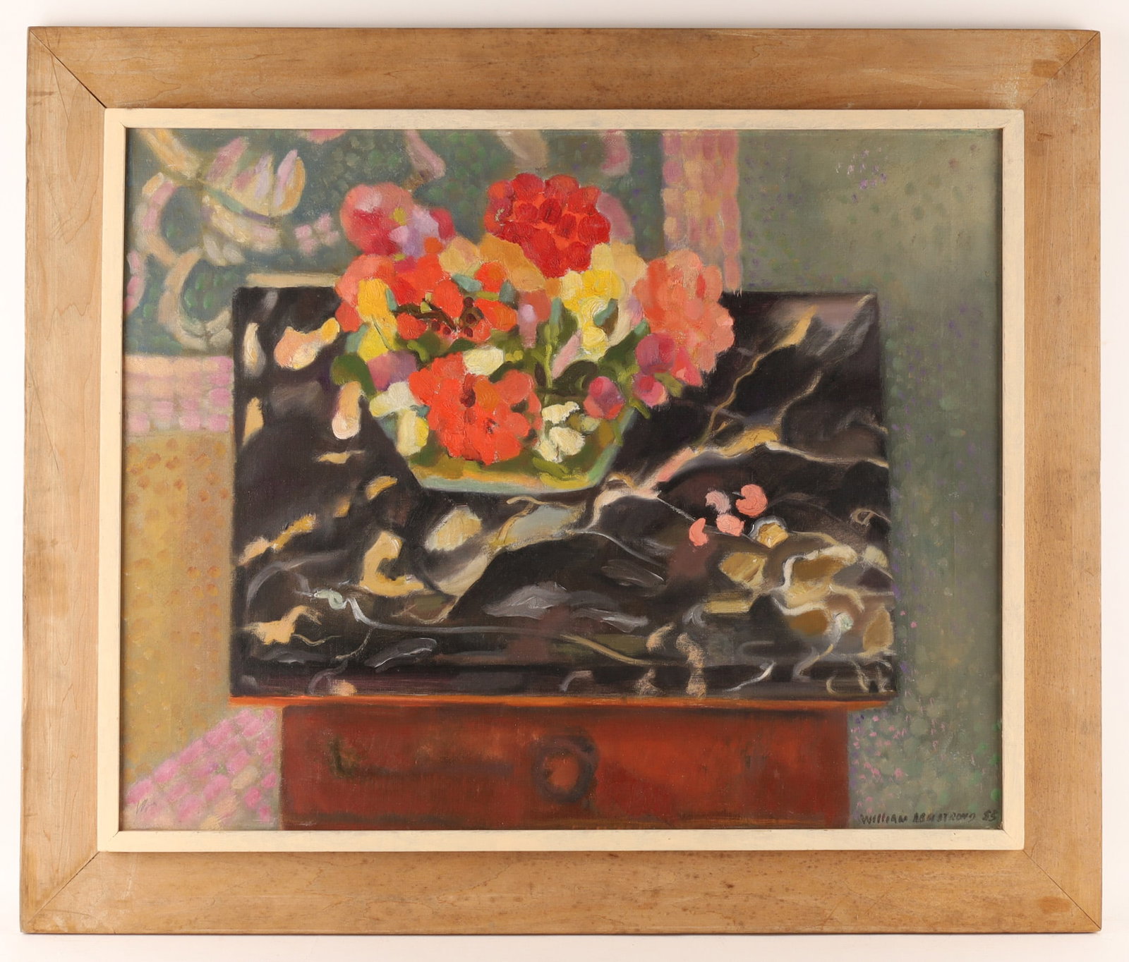 William Walton Armstrong (Canadian, 1916-1998) Oil on Canvas MCM Floral Still Life (1 of 8)