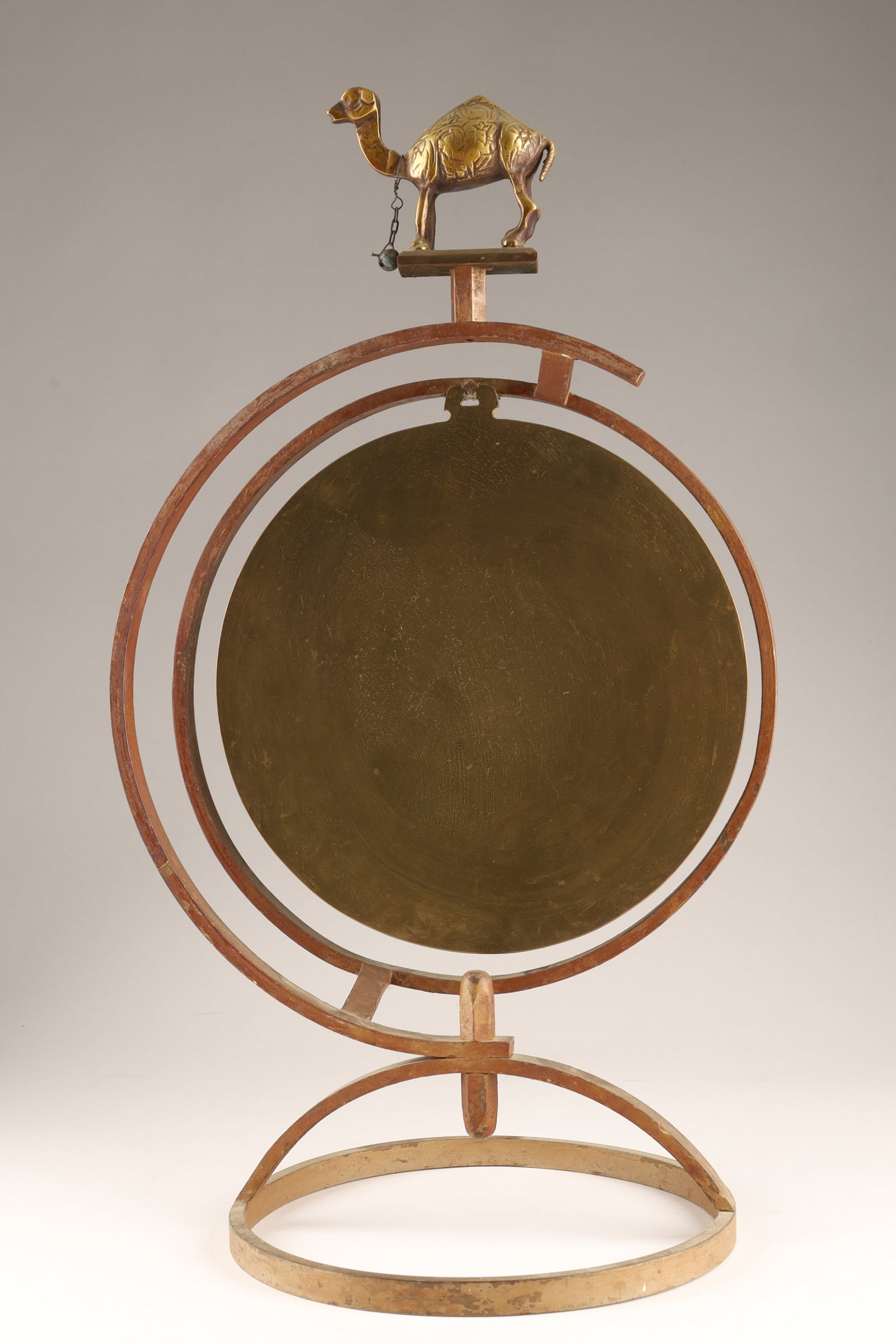 Egyptian Revival Style Brass Dinner Gong With Camel Finial (1 of 5)
