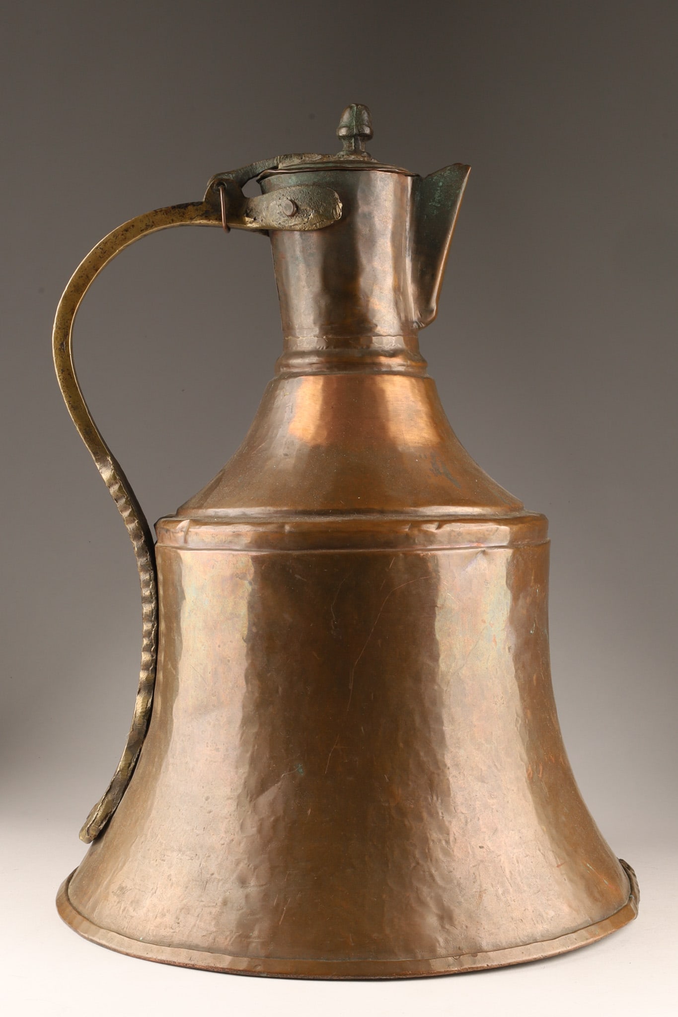 Large 19th C Middle Eastern Copper and Brass Vessel Jug (1 of 9)