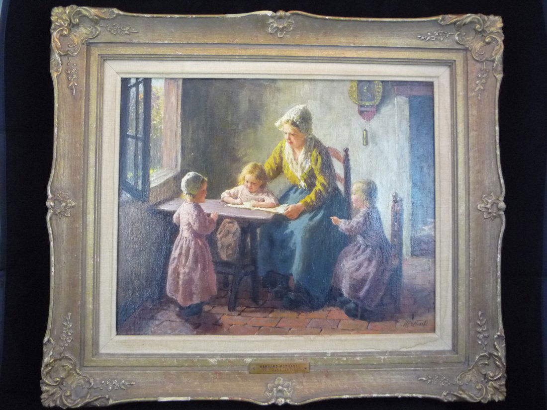 Bernard Pothast "The Young Artist": Bernard Pothast (Dutch, 1882–1966) "The Young Artist" oil on canvas. 16"w x 13"h (without frame) 21.5" x 18.5" (in frame)