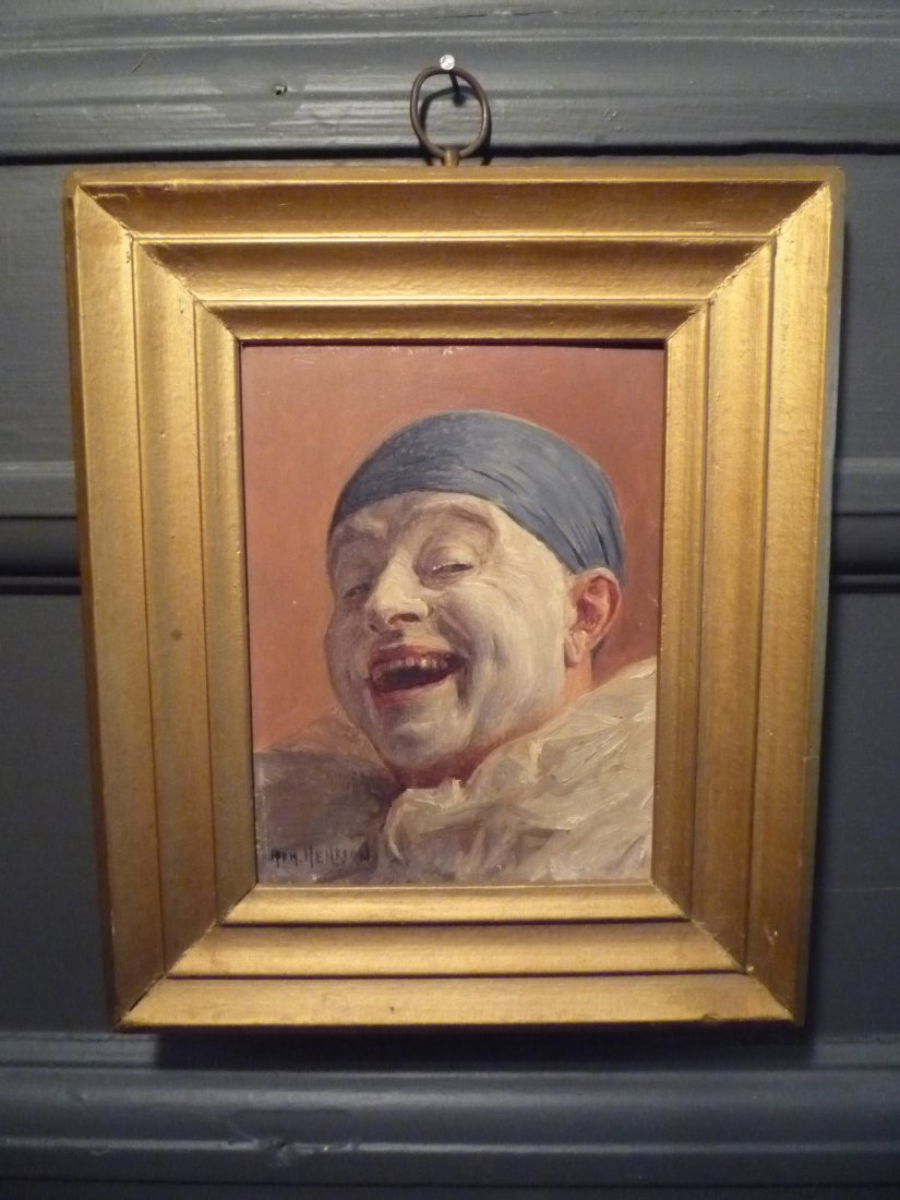 Armand Henrion Oil on Panel: Armand Henrion oil on panel (France 1875-1958) 5.5"w x 7"h (without frame) 9" x 11" (in frame)