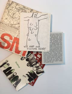 EMMETT WILLIAMS & KAREN FINLEY & OTHERS: Artists' Books: EMMETT WILLIAMS & KEITH GODARD, "Holdup", 1980, softcover; ALISON SAAR & ERICA HUNT, "Arcade", 1996 softcover; JOSE SOLER, "You Just Open the Book", 1991, softcover; KAREN FINLEY, "We