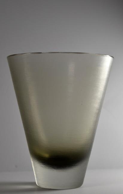 Paolo Venini (Italian 1895 - 1959): "Inciso" Wheel carved. 7''h x 5'' w. Signed with three line acid stamp to underside: Venini Italy Murano. C 1956. Literature: Franco Deboni, "I vetri Venini," et al.