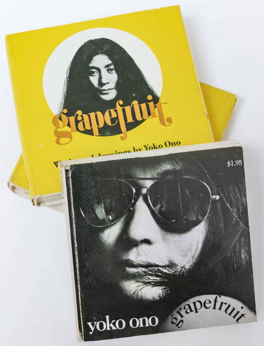 Yoko Ono (Japanese/American): "Grapefruit". Touchstone New York 1971 Paperback; Simon & Schuster. 1970 Hardcover with dust jacket (Two copies) (Three copies total).