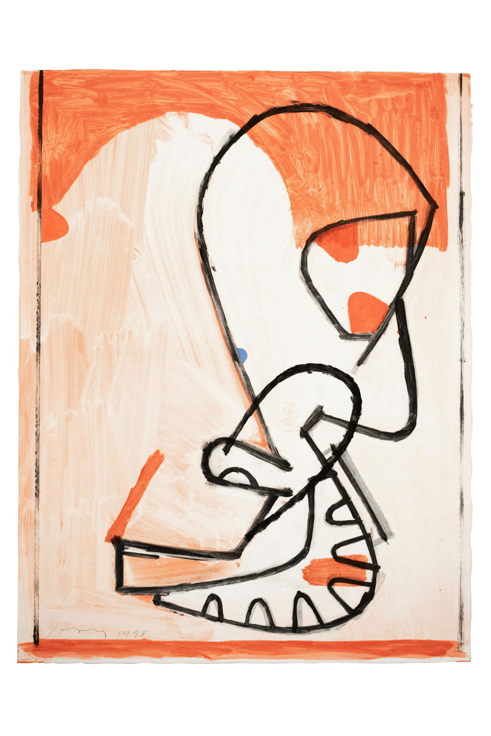 David Storey (American, Born 1948)): Untitled. Monoprint on stiff Fabriano paper. Signed and dated 1998. 22 1/4 x 17 in.