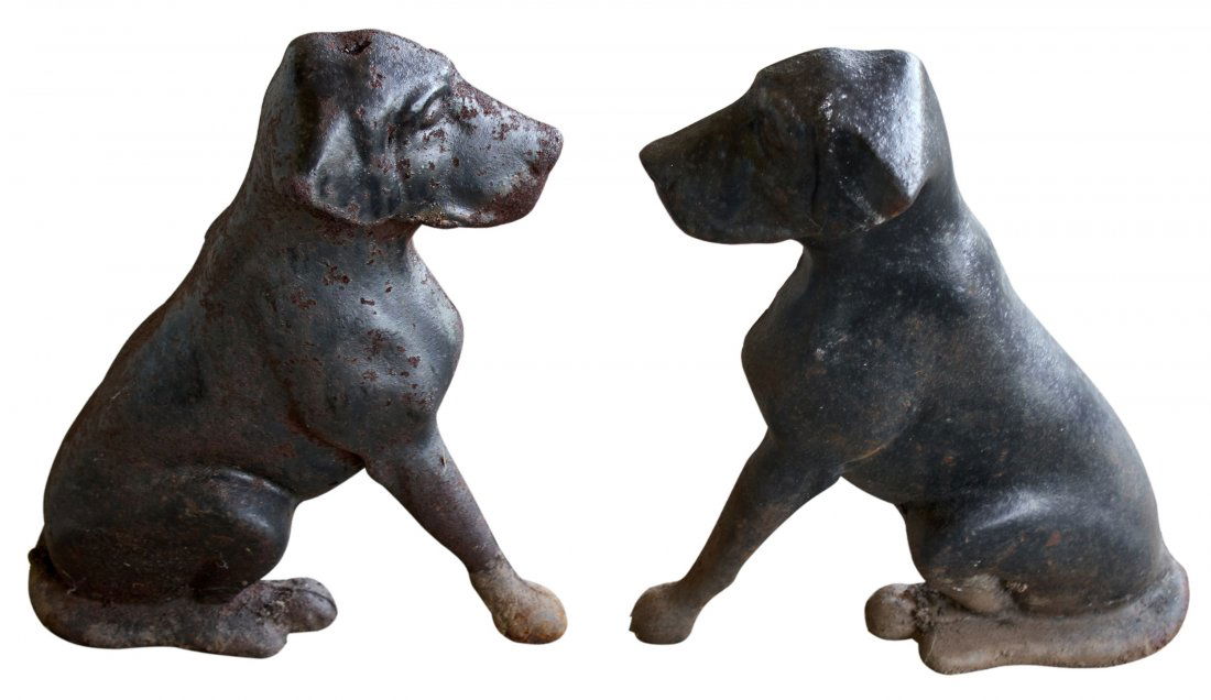 Liberty Foundry Fire Dog Andirons (American, 20th C) (1 of 2)