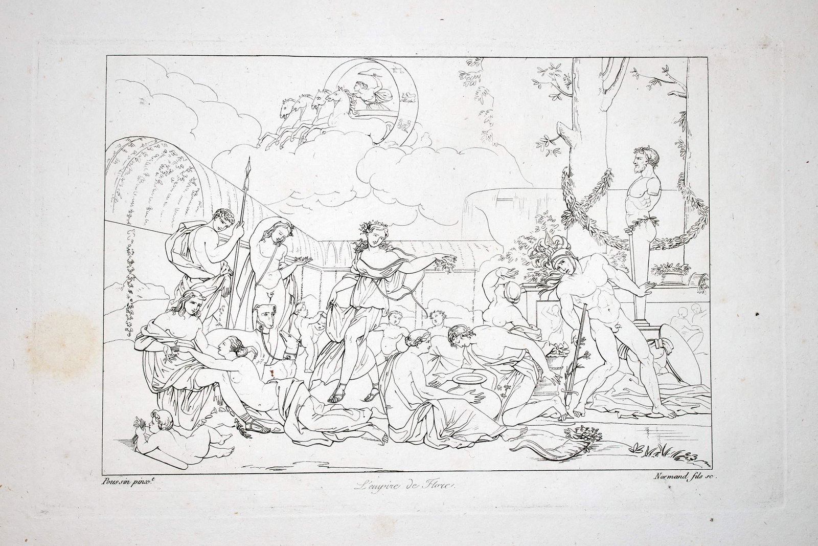 Engraving Collection (European, 19th Century): Nine (9) works after Raphael, Poussin and other artists. 12 x 9 5/16 inches (largest).