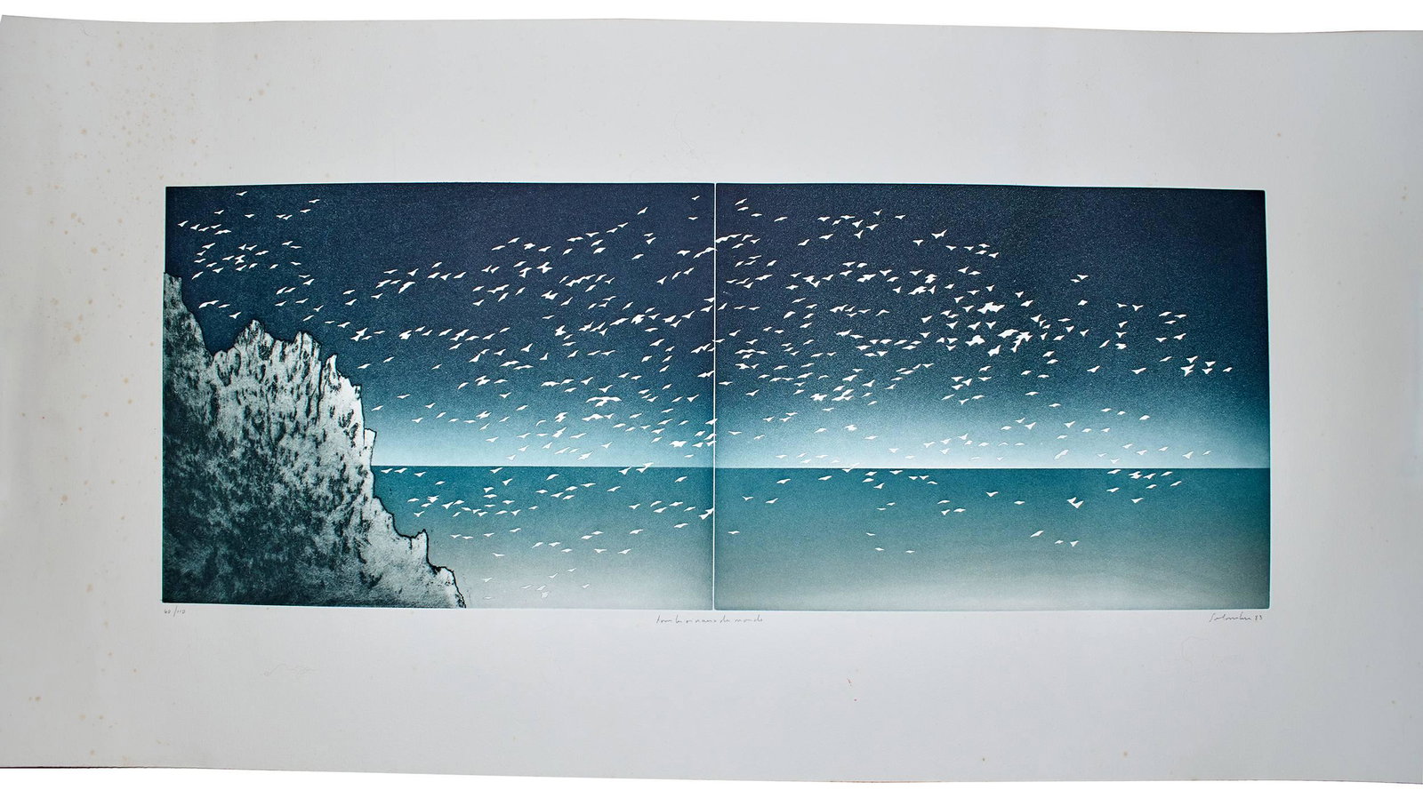 Jean Solomore (French/American, 1949 - 2005): Lithograph. Signed, titled and numbered. Edition 110. 42 x 21 inches.