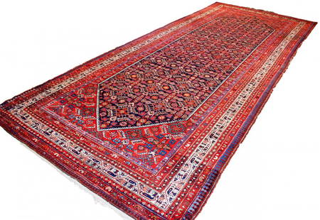 Oriental Carpet (Antique): 195 1/4 x 82 1/2 inches. Provenance: Maude Stager Eells, Cleveland Ohio (circa 1910); Welles Family Collection, Rhode Island.