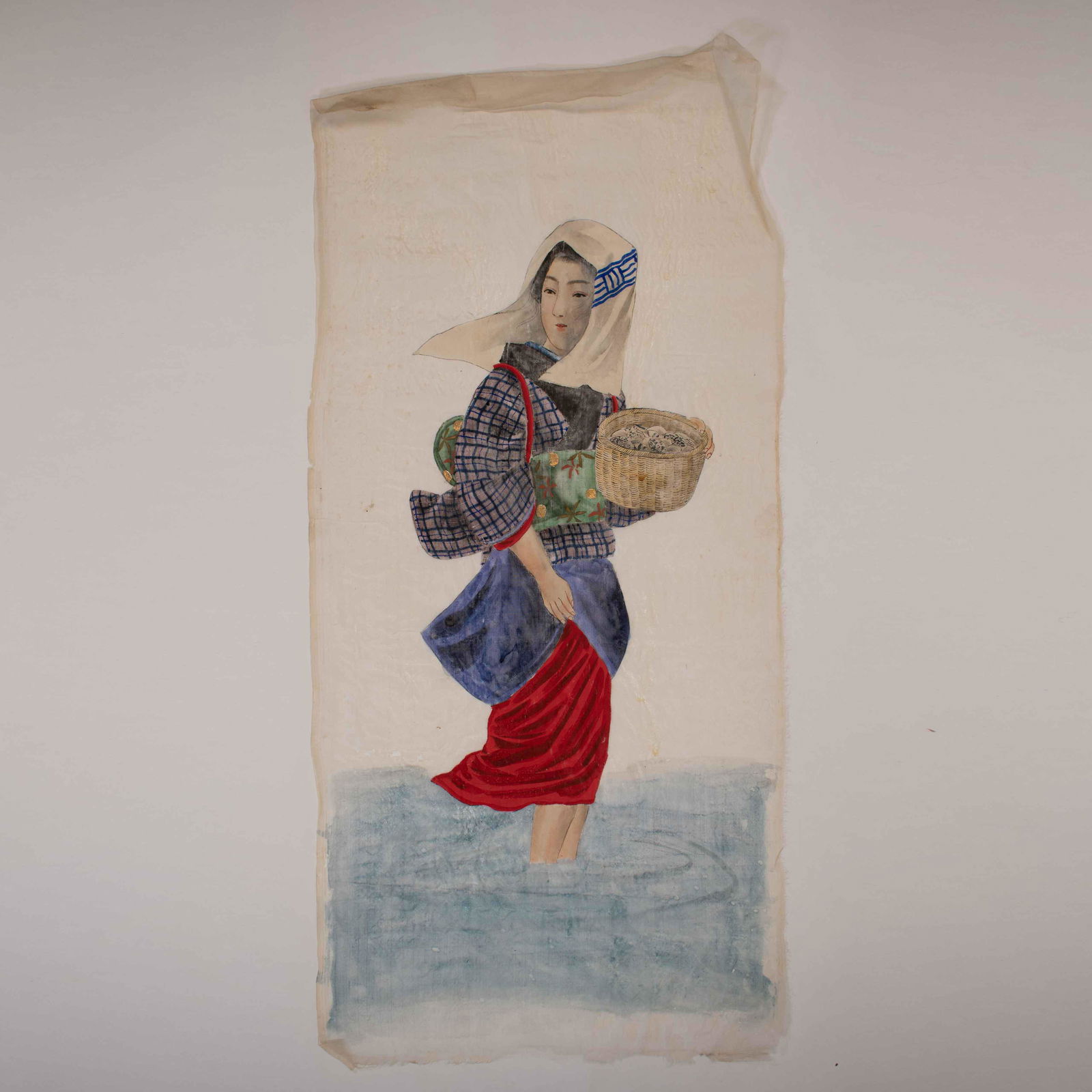 Late Edo Period Gouache on Silk (Japanese) (1 of 2)